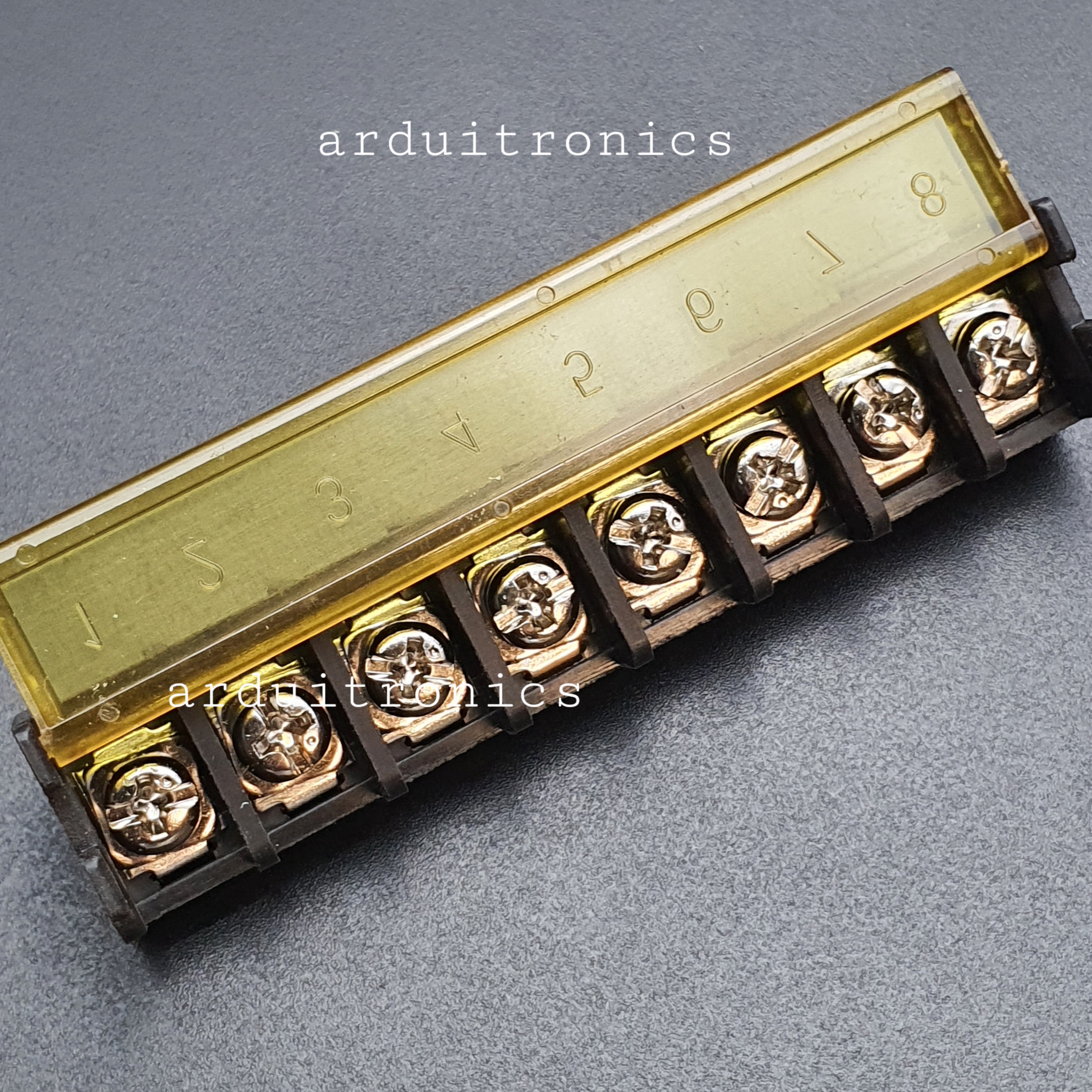 ขั้วต่อ Terminal Block HB-9500 (25A) แบบ 8 ช่อง แบบมีฝาครอบ