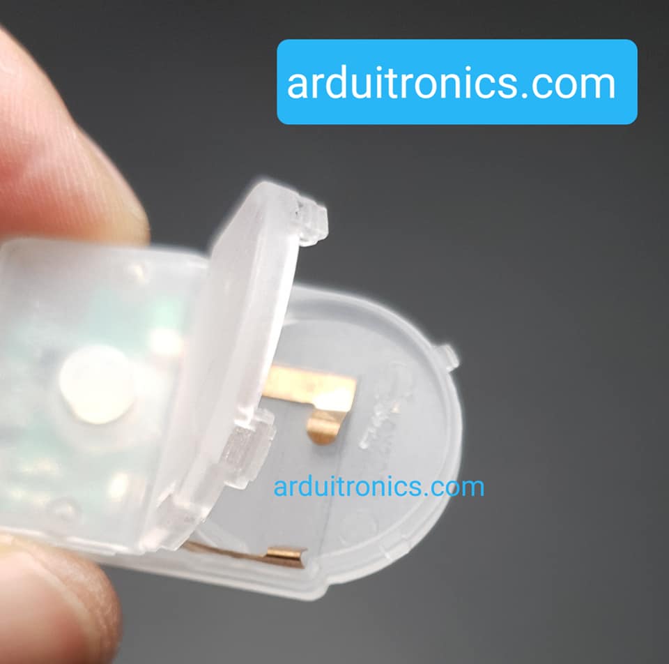 Battery Box รางถ่านกระดุม CR2032 สีใส แบบมีไฟกระพริบ ใส่ได้ 1 ก้อน 3V