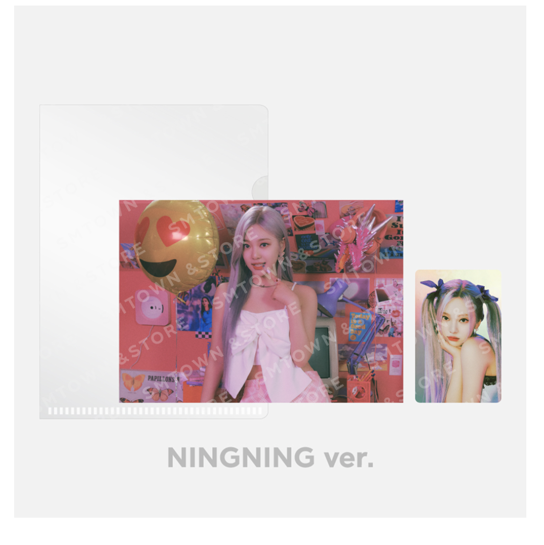 aespa - ของสะสม aespa Life's Too Short MD - Postcard + Hologram Photocard set แบบ Ningning