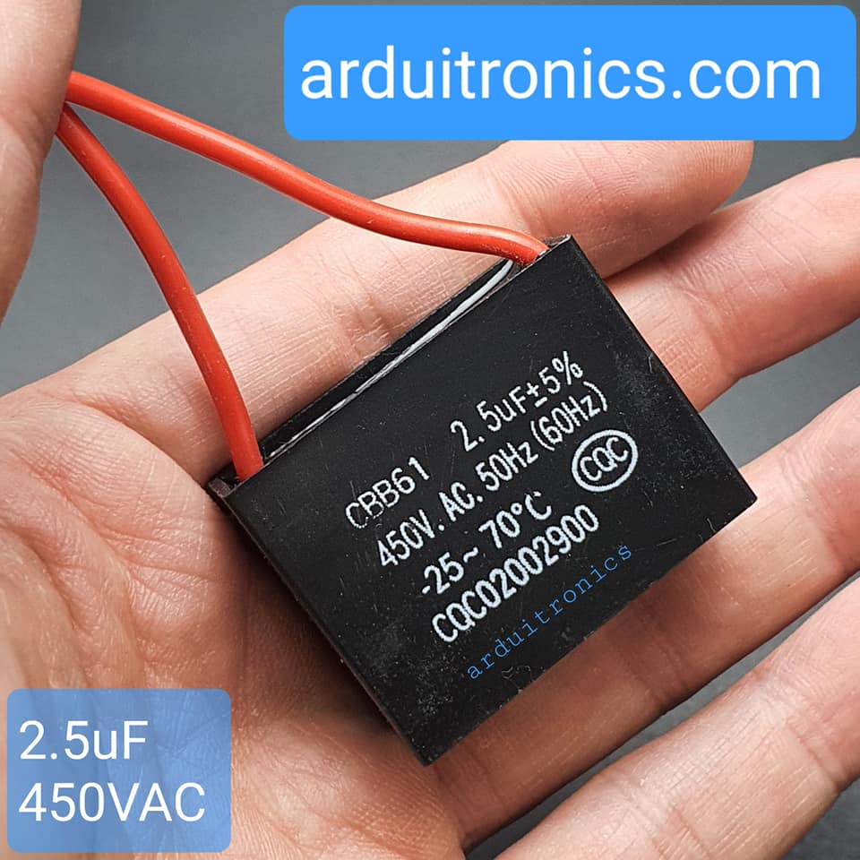 Fan Capacitors คาปาซิเตอร์พัดลม C พัดลม ตัวเก็บประจุพัดลม 450V 2.5 uF