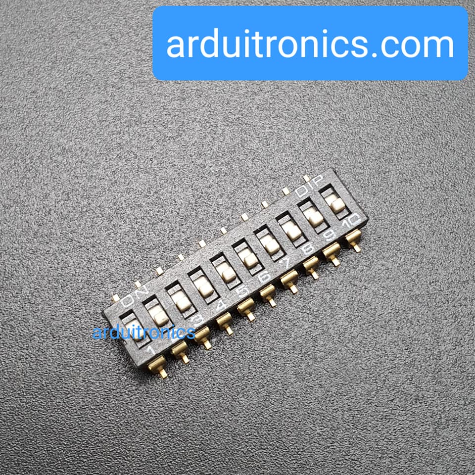 SMD DIP Switch 2.54mm Black SMD สวิตช์ 10P