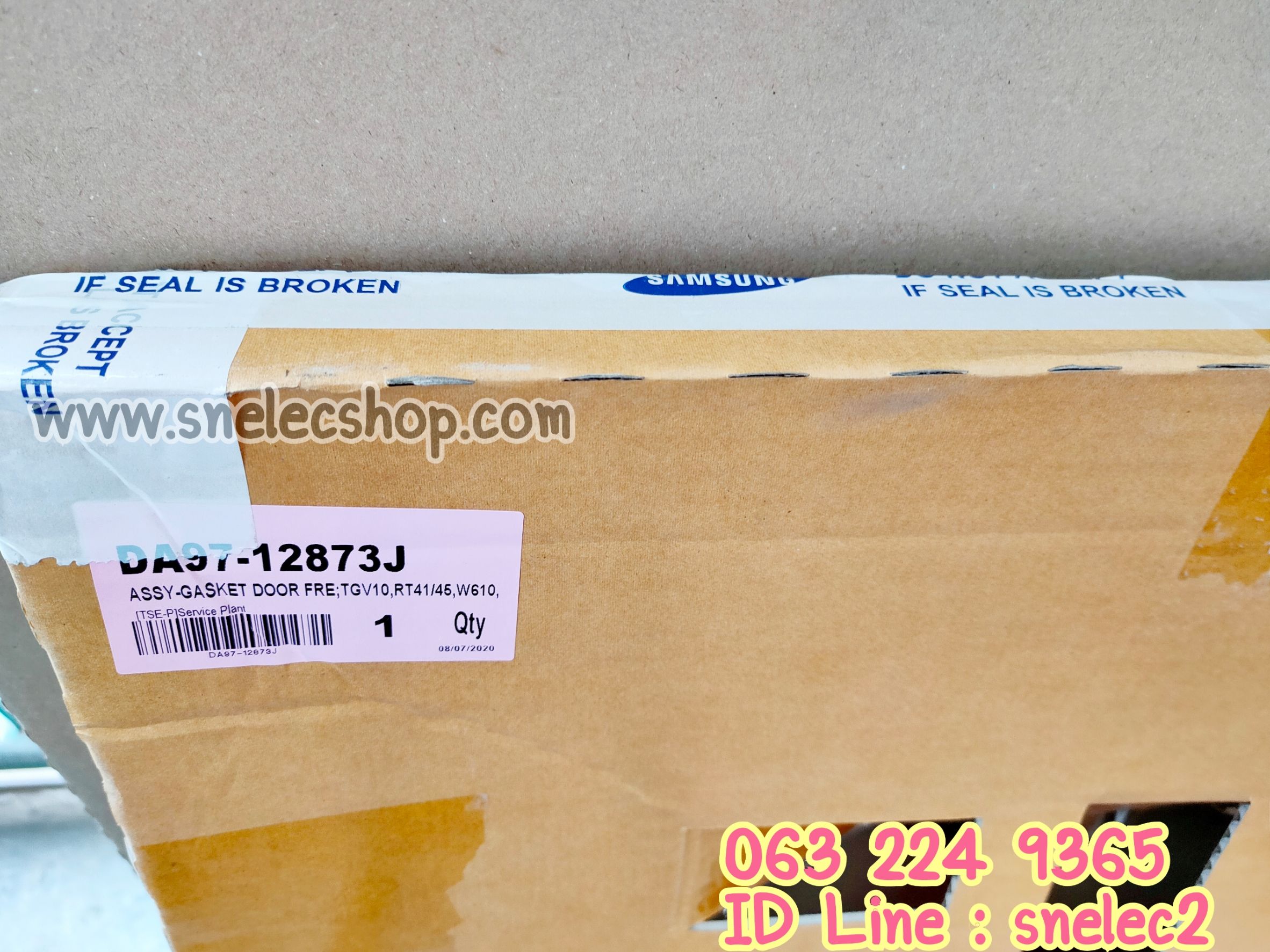 อะไหล่ตู้เย็น SAMSUNG ขอบยางประตู(บน -ช่องฟรีส) พาร์ท DA97-12873J ของแท้ ไม่ใช่งานสั่งตัด