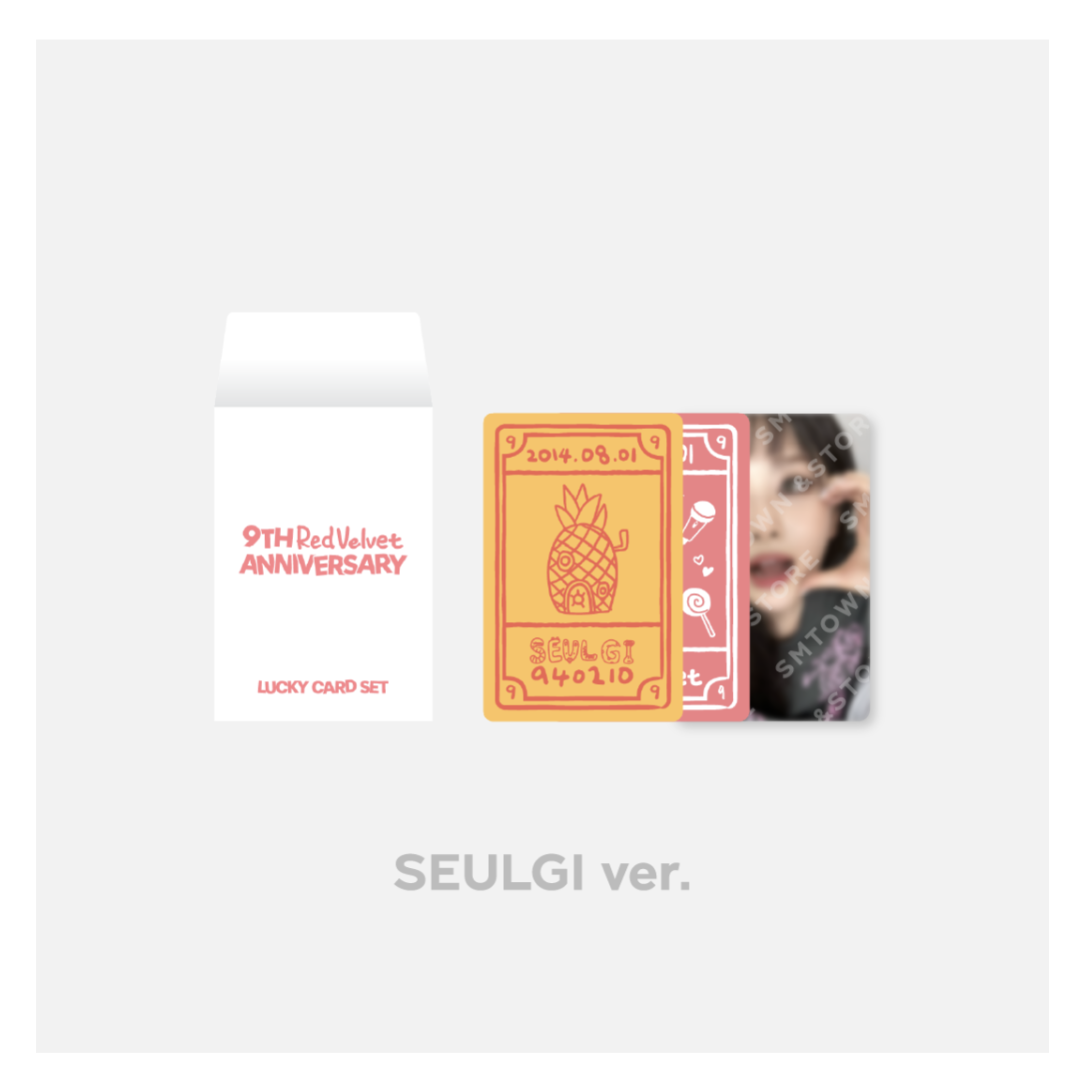 Red Velvet Debut 9th Anniversary OFFICIAL MD - Lucky Card set - Seulgi