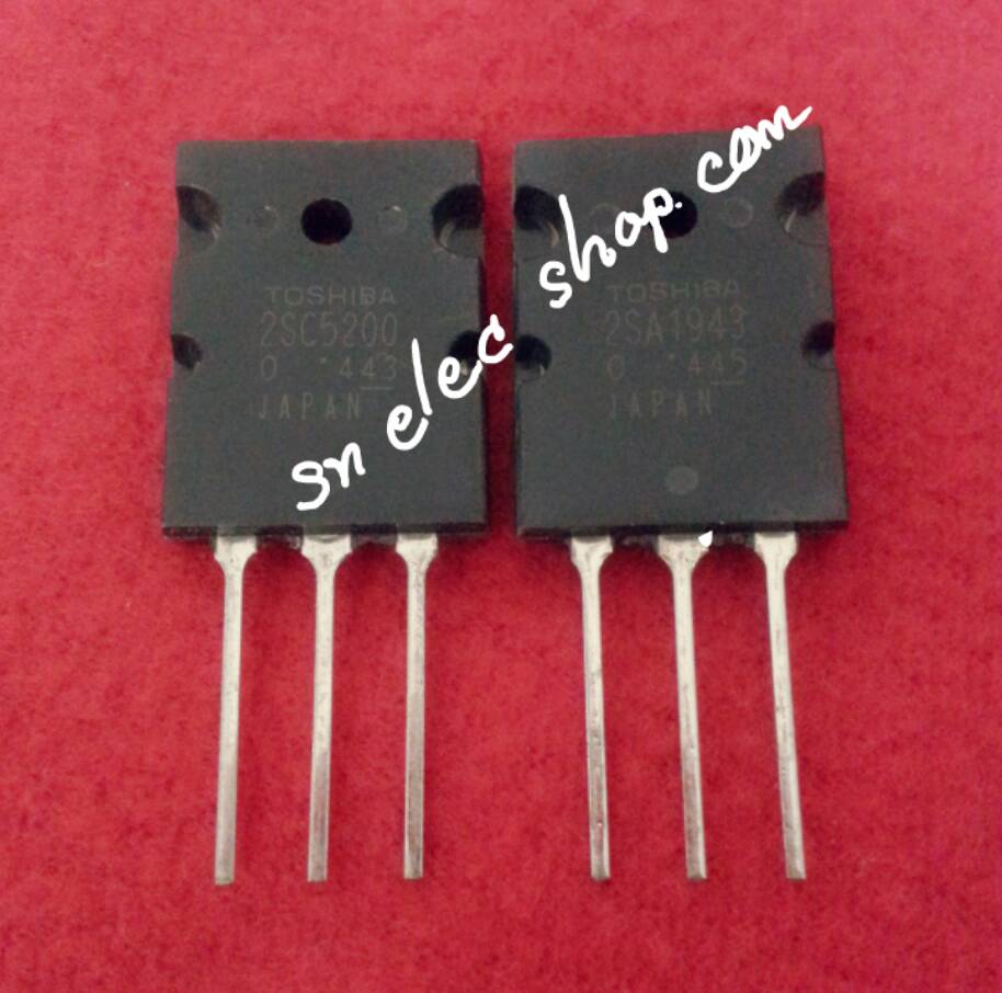 2SC5200 + 2SA1943 แพ็คคู่ สินค้าเกรด A ทดลองใช้งานแล้ว ล็อตนนี้ผ่านคะ