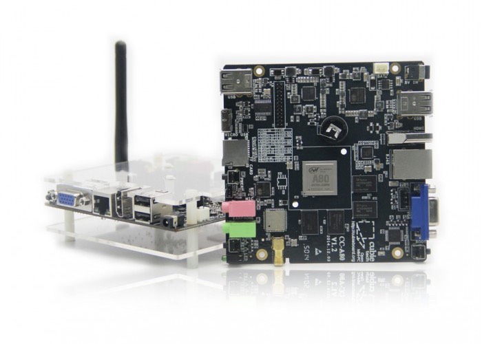 Cubieboard CC-A80 + Cubie Case+HDMI Cable+Antenna+Heat Sink+Power Adapter