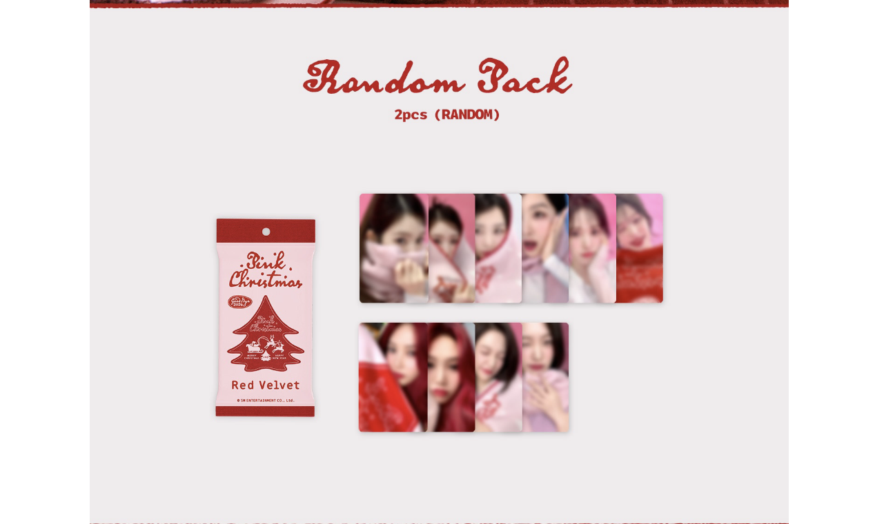 Red Velvet - 2024 PINK CHRISTMAS MD - Random Pack - ได้การ์ดสุ่ม 2 ใบ