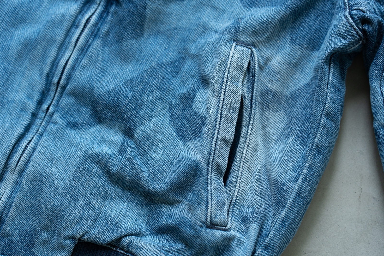 [DEFECT] Gudrun Camo Denim แจ็คเก็ตผ้าฟอก Nudie Jeans ของแท้ 100%