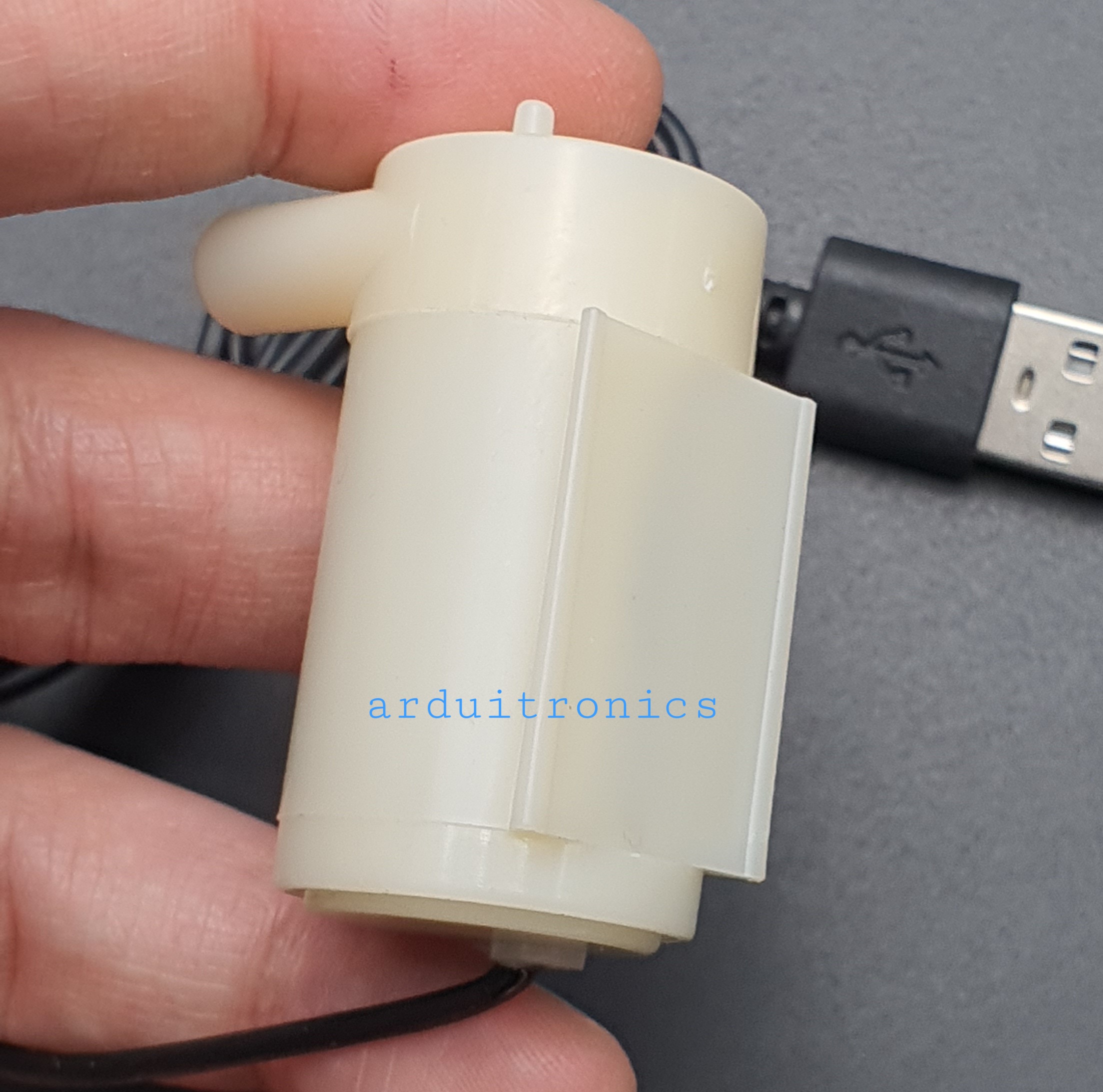 Mini DC Water Pump (DC 3V-5V) ปั๊มน้ำ USB ขนาดเล็ก 3-5V สีขาว แนวนอน
