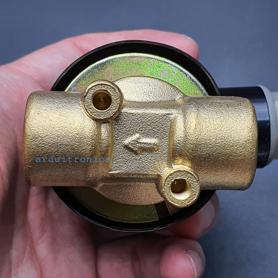 โซลินอยวาล์ว ทองเหลือง (Solenoid Valve Normally Closed) 3 หุน (3/8") 220VAC - ยี่ห้อ Senya 2W-040-10