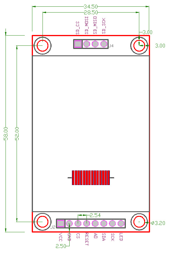 จอแสดงผล TFT LCD ขนาด 1.8" พร้อมช่องเสียบ SD Card