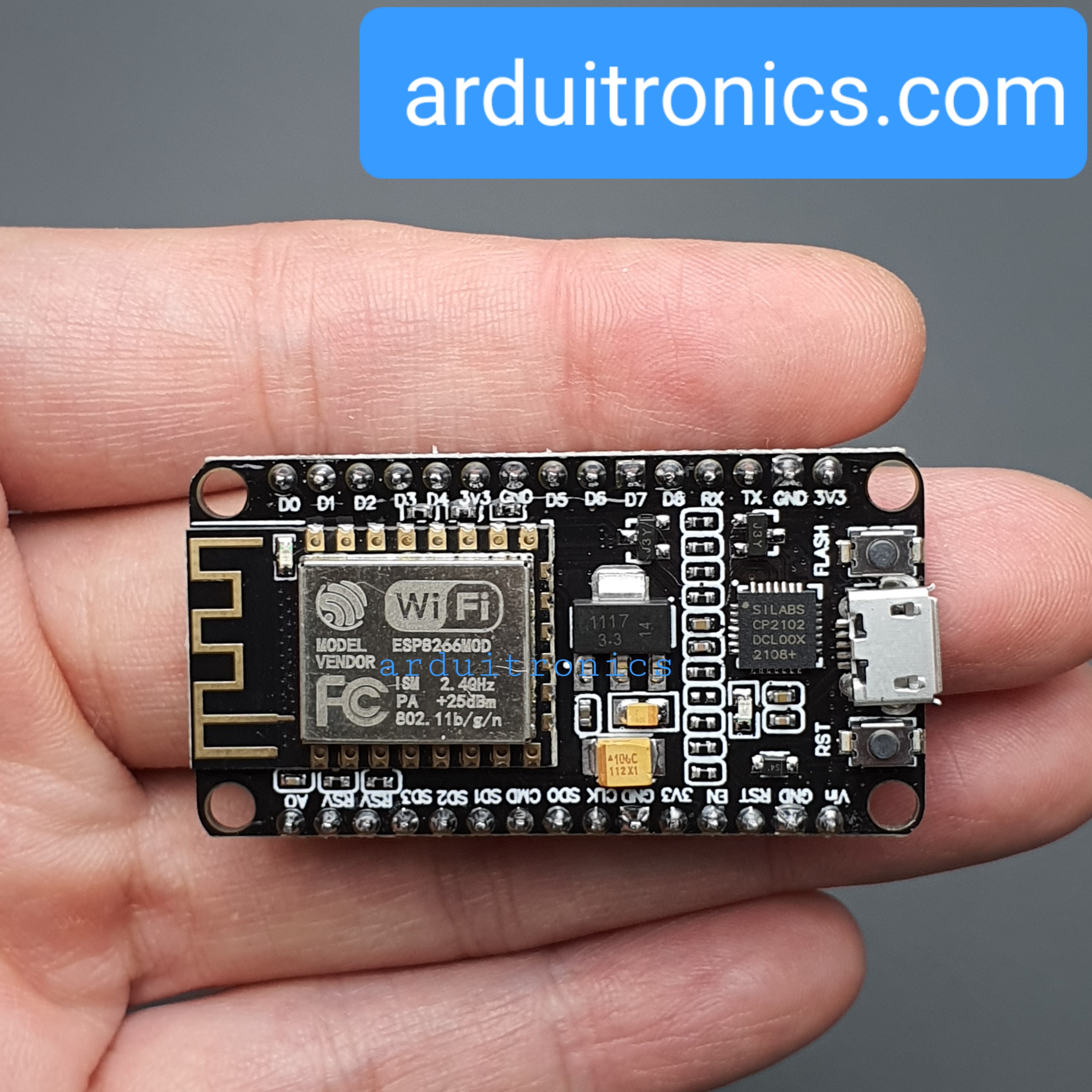 NodeMCU V2 (ESP-12E) ใช้ชิป USB รุ่น CP2102 แบบที่ 2