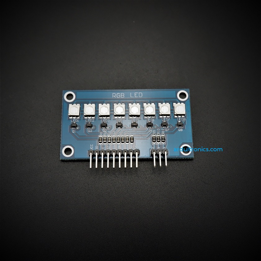 5050 RGB Full Color RGB 8 LED Module for Arduino (Blue PCB)