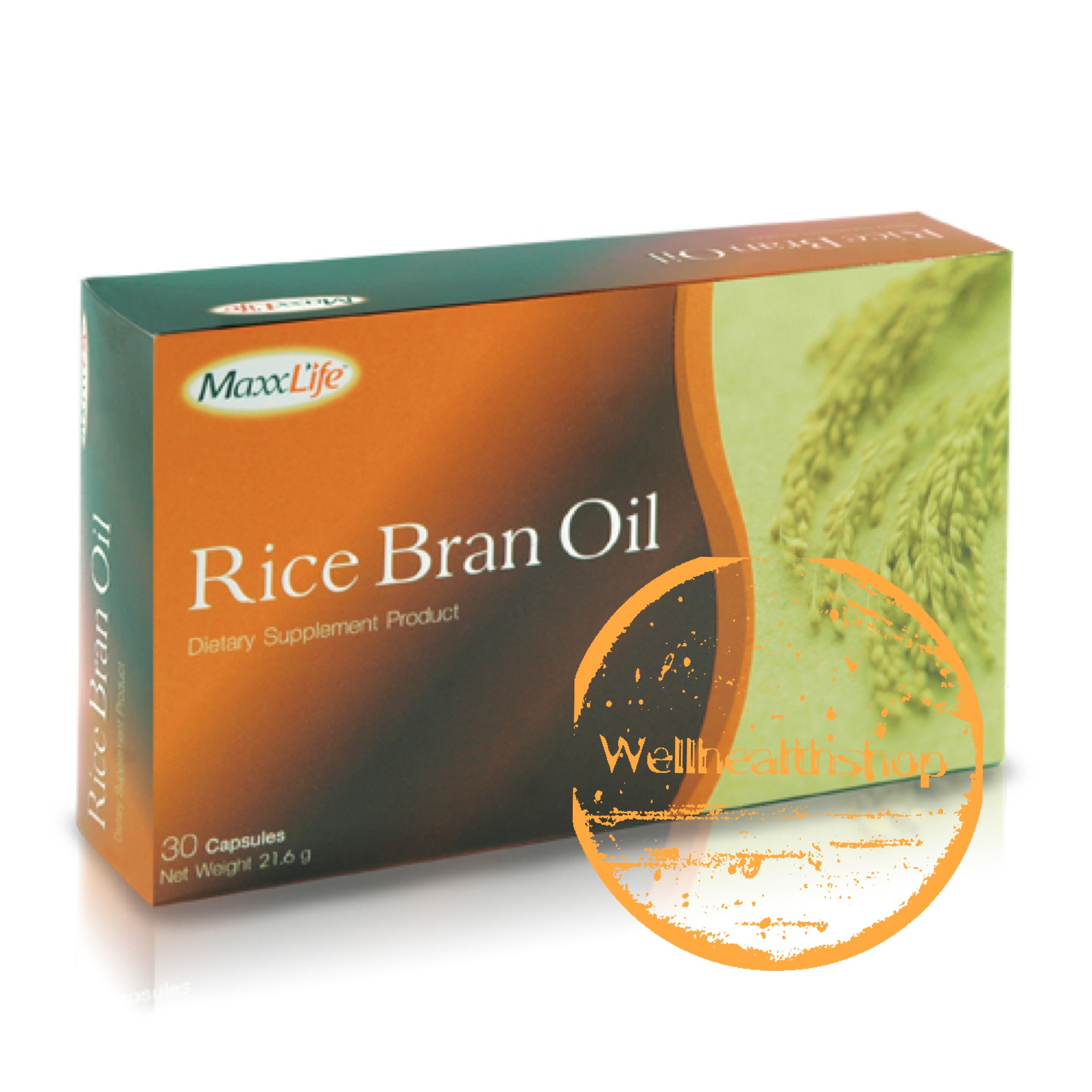 Maxxlife Rice Bran Oil 30cap แถม 30cap แม็กซ์ไลฟ์ น้ำมันรำข้าว