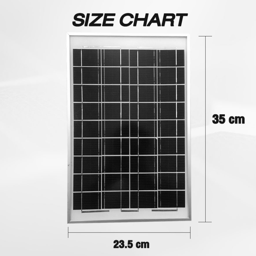 แผงโซล่าเซลล์ Solar แผงโซล่า 10W สำหรับชาร์จแบตเตอรี่ พลังงานแสงอาทิตย์ (23.5cm x 35cm)