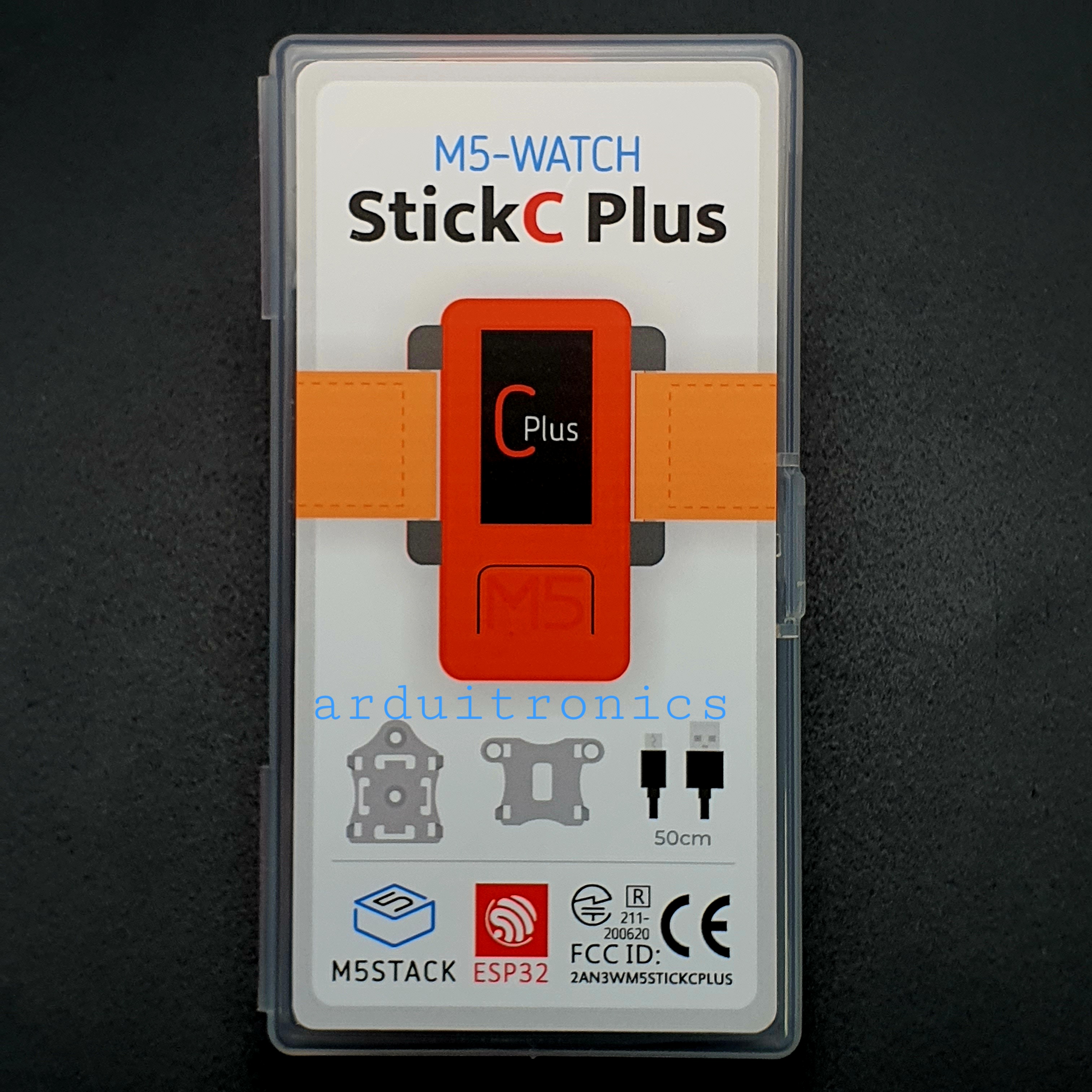 M5Stack M5StickC IoT (Watch) Development Kit + พร้อมสายนาฬิกาและฐานรอง (M5-WATCH STICKC PLUS)