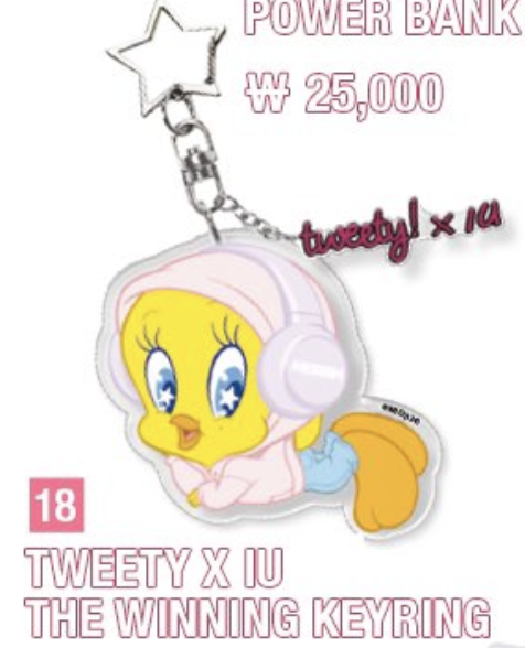 IU - 2024 IU HEREH WORLD TOUR CONCERT ENCORE : THE WINNING] MD - Tweety x IU The Winning Keyring