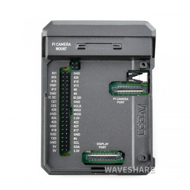 Argon NEO: A Slim Aluminum Case for Raspberry Pi 4, Passive Cooling (ของแท้จาก Waveshare)