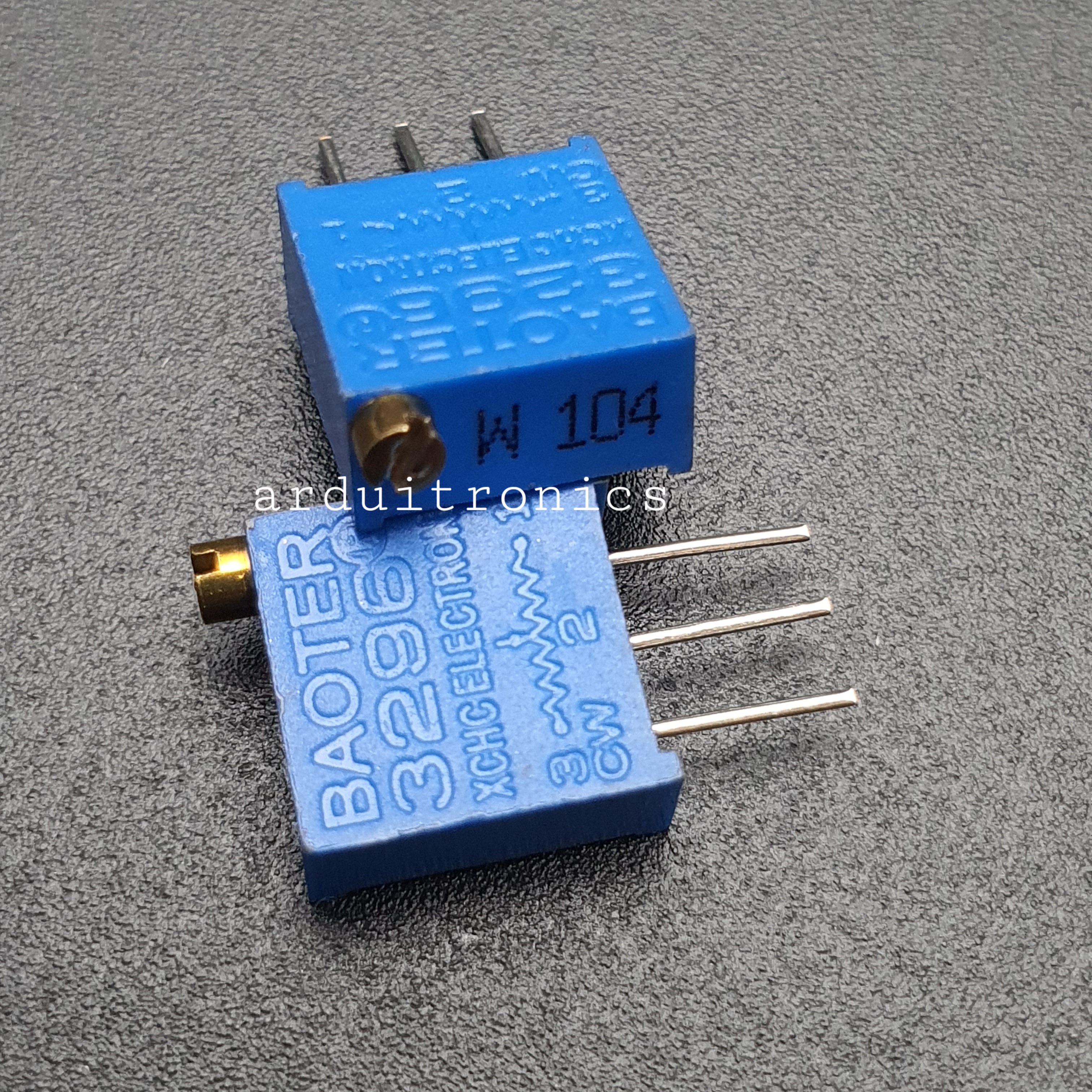 ตัวต้านทานปรับค่าได้ แบบละเอียดหมุน 25 รอบ Trimpot 100K Potentiometer Trimpot 25 Turns Top-adjust 100K (104)