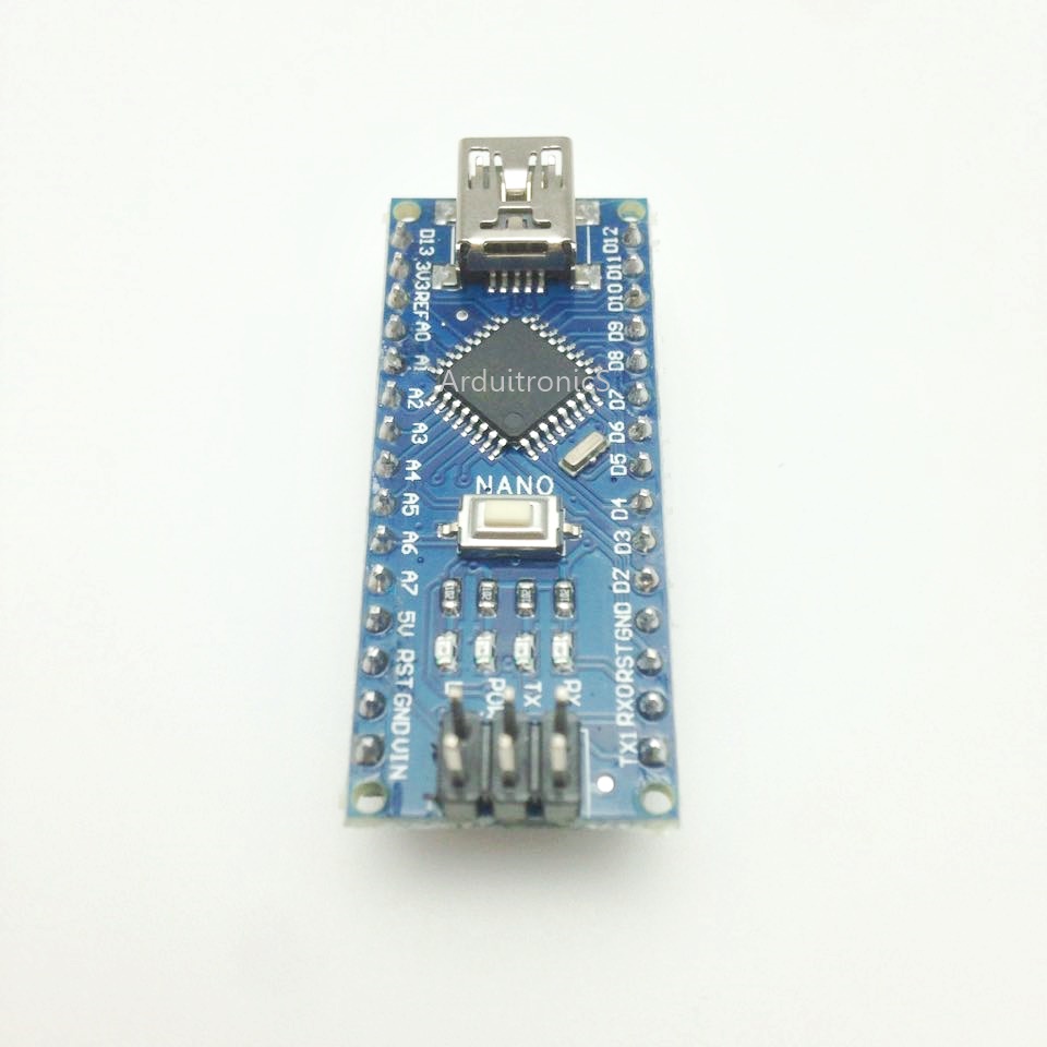 Nano V3 ATMega328P CH340G (mini USB) บัคกรีแล้ว + แถมสาย mini USB