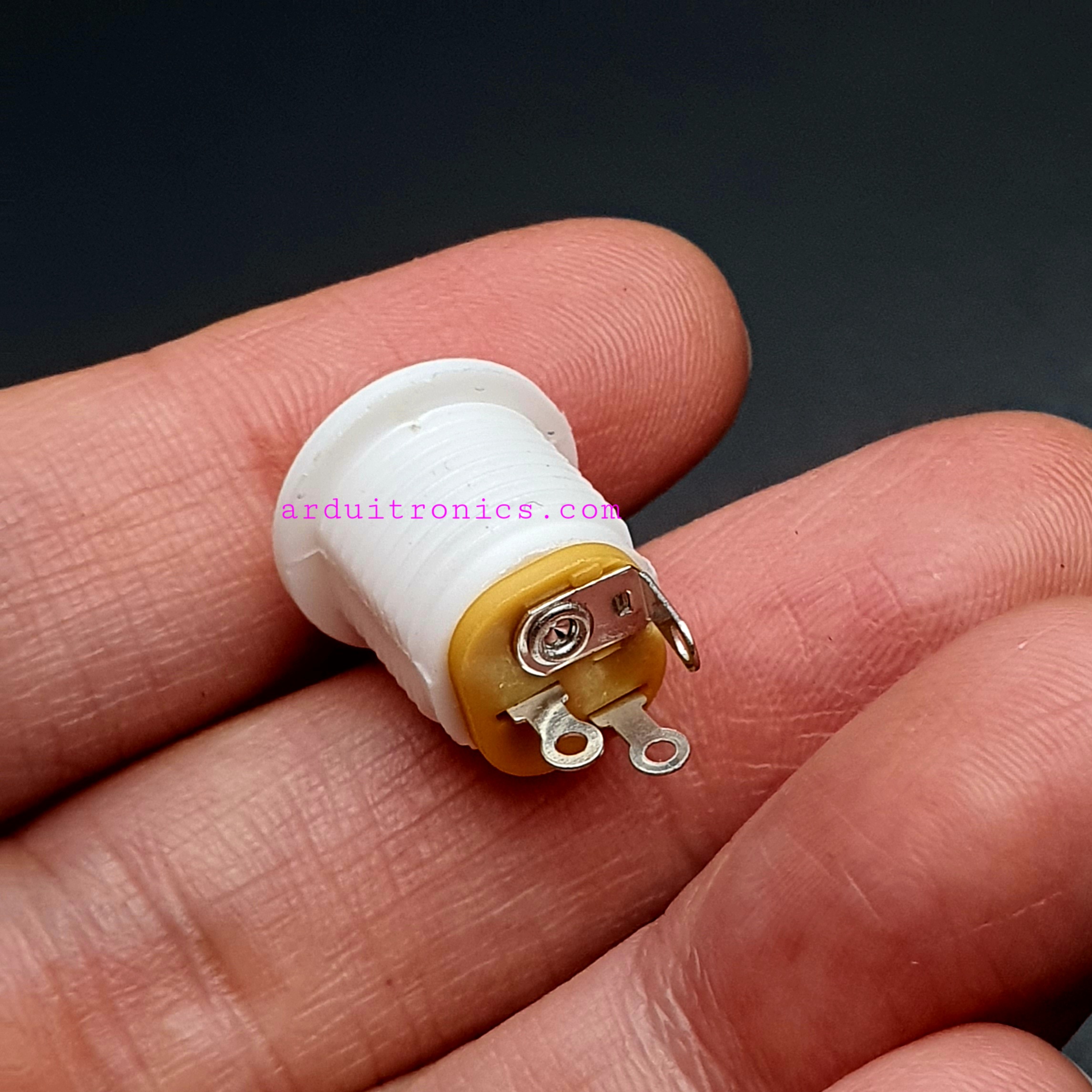 DC-022 Power Outlet DC Block 5.5 x 2.1mm Power Female Socket สีขาว 3 ขา