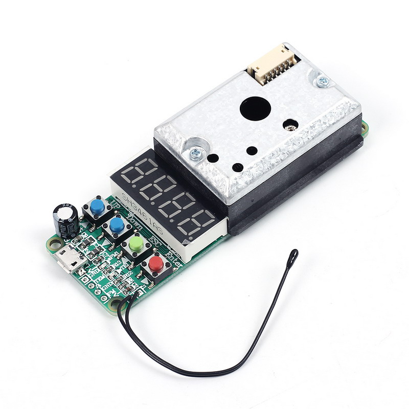 Sharp Dust Sensor (GP2Y1051AU0F) with Temperature and PM2.5 Monitoring Board + Free Cable