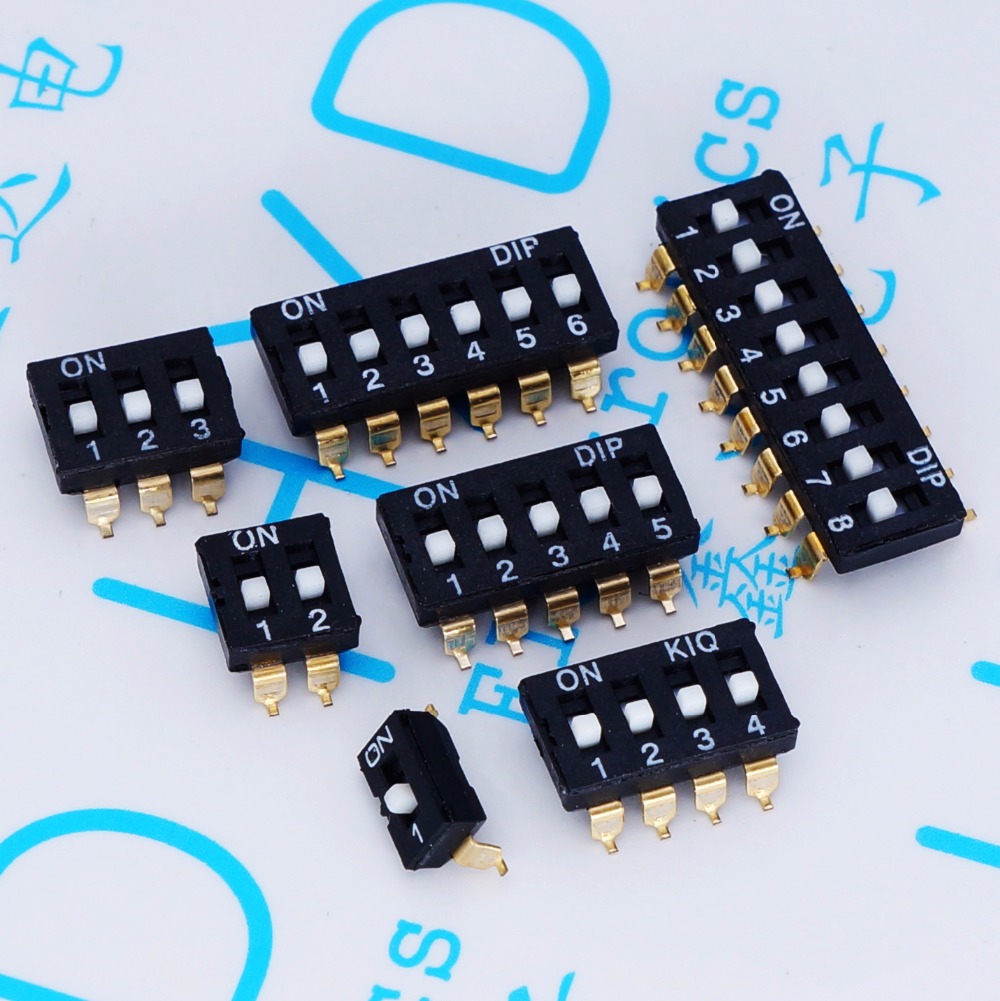 SMD DIP Switch 2.54mm Black SMD สวิตช์ 4P