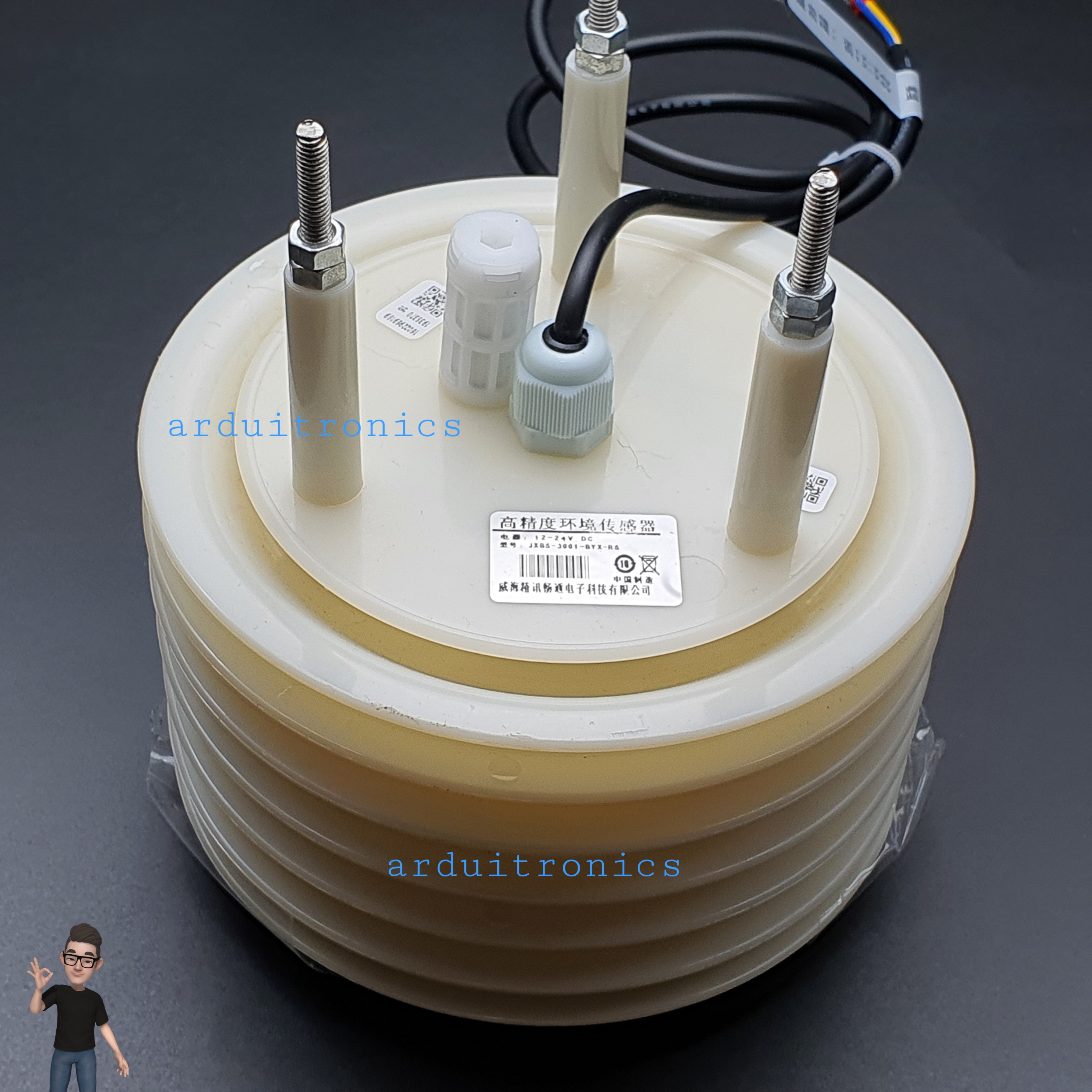 Weather Station Shutter with Temperature and Humidity Sensor (โครงแบบเกร็ดระบายลม 7 แผ่น)