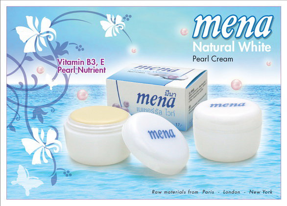 MENA Natural White Pearl Cream ครีมมีนาฟ้า 3 กรัม