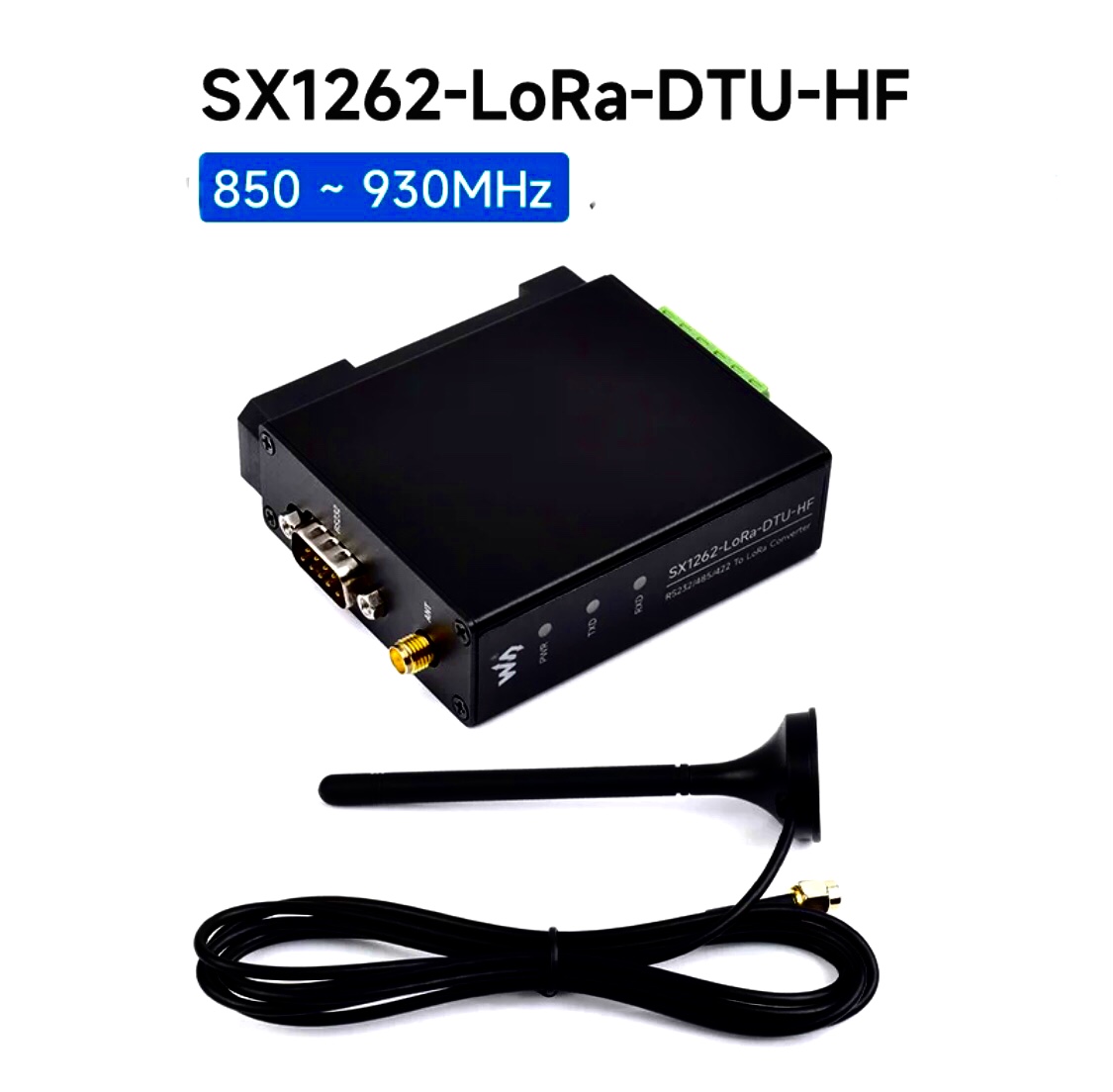 Rail-mount SX1262 LoRa Data Transfer unit, RS232/RS485/RS422 to LoRa - HF version (แท้จาก Waveshare)