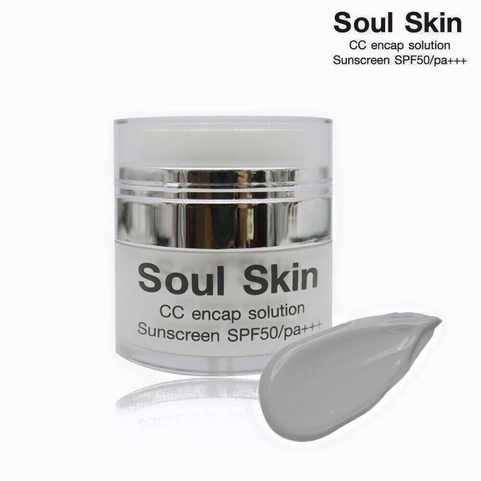 Soul Skin CC Encap solution sunscreen SPF50 PA+++ ครีมบำรุง กันแดด หน้าเงา 15 กรัม
