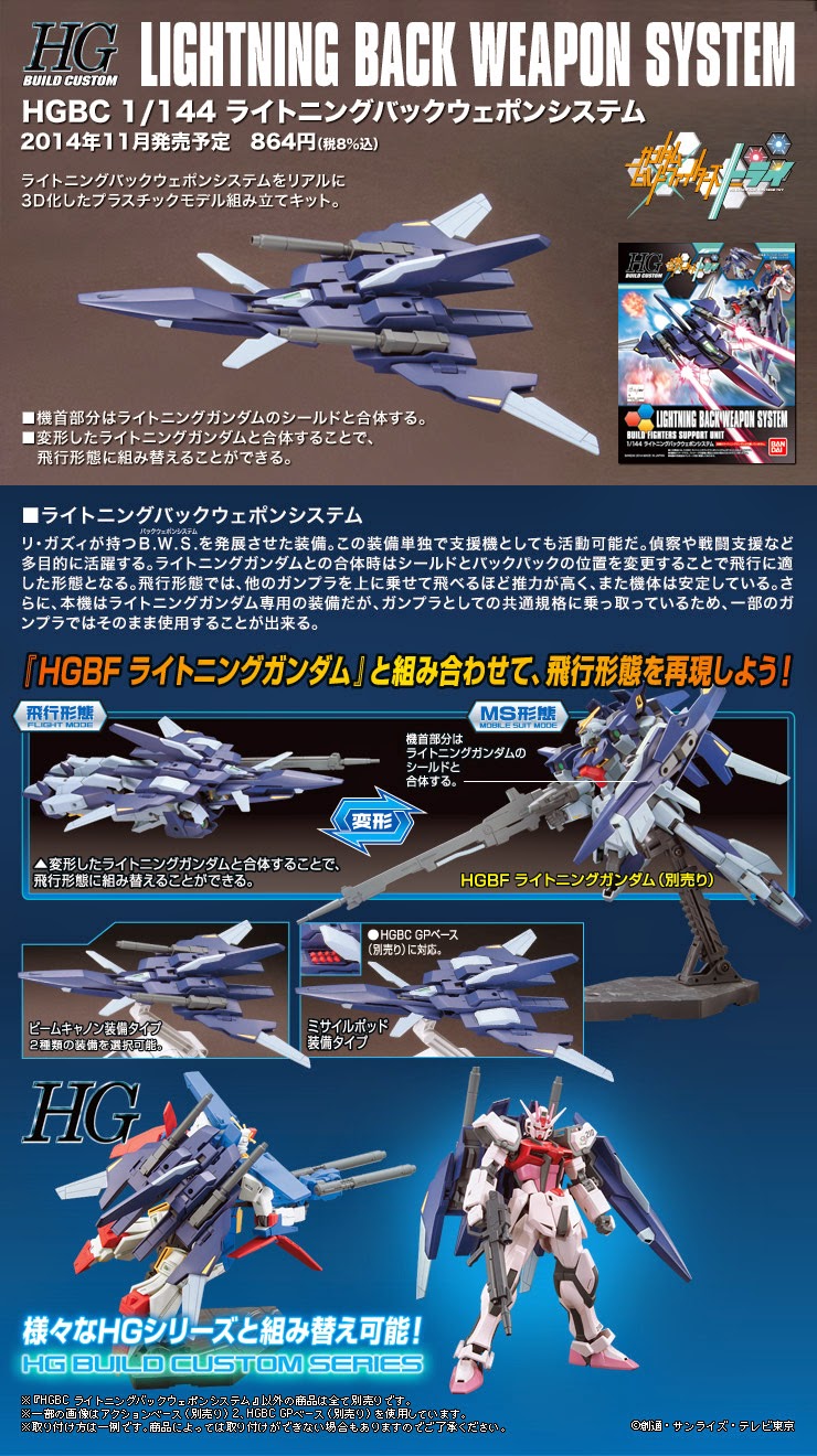 HGBC 1/144 Lighting Back Weapon System