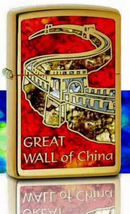 ไฟแช็ค zippo 29244 High Polish Brass Great Wall Of China