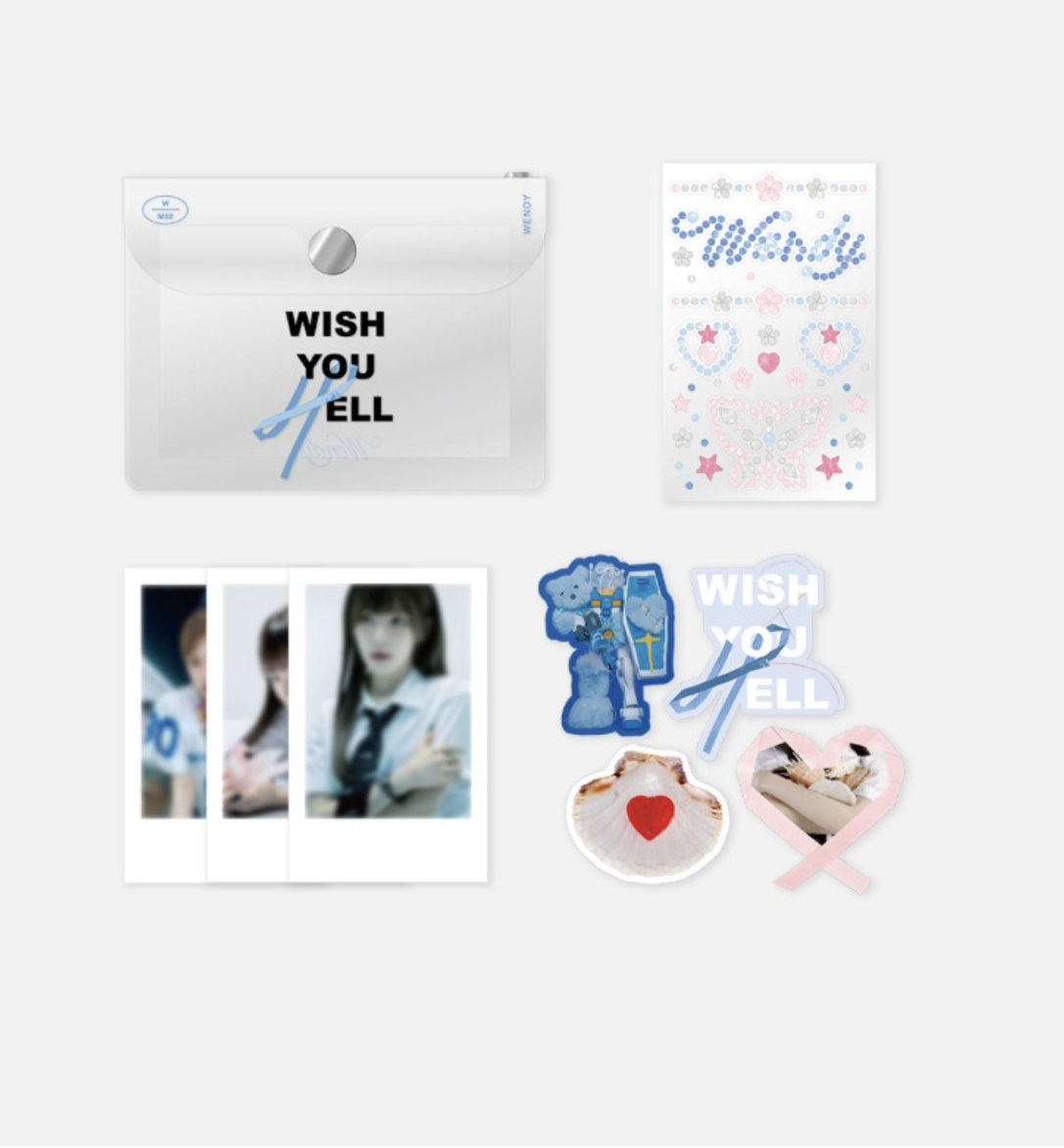 Red Velvet - WENDY - Wish You Hell MD - Cubic Sticker + Polaroid set