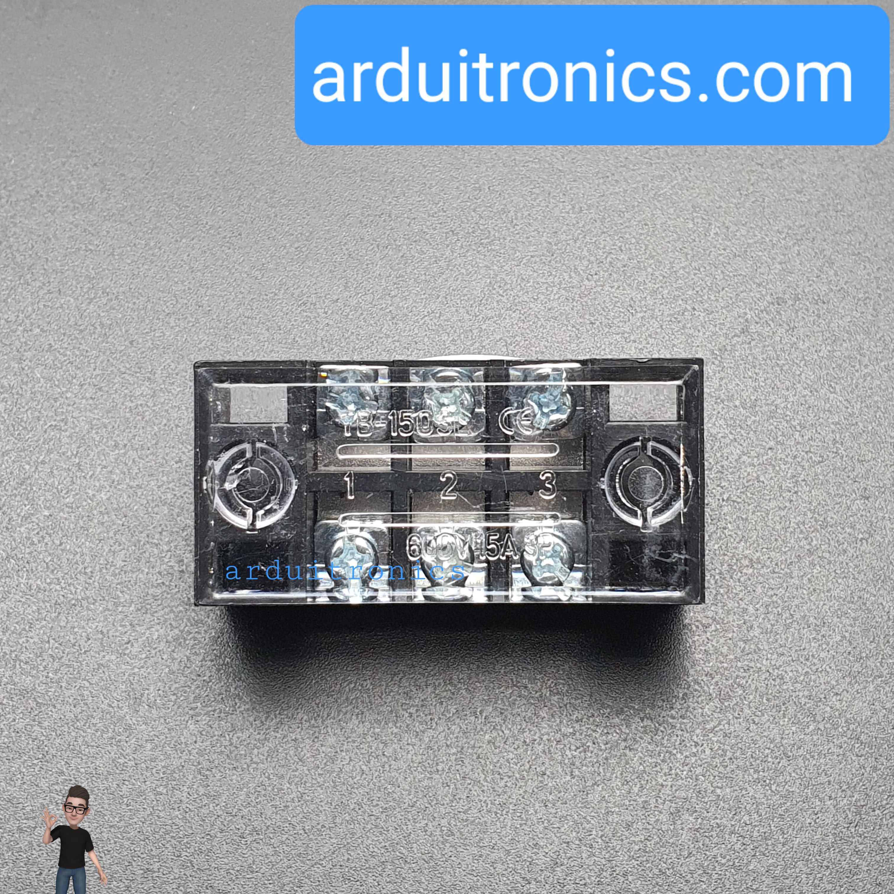 ขั้วต่อ Terminal Block TB-1503L (15A) แบบ 3 ช่อง