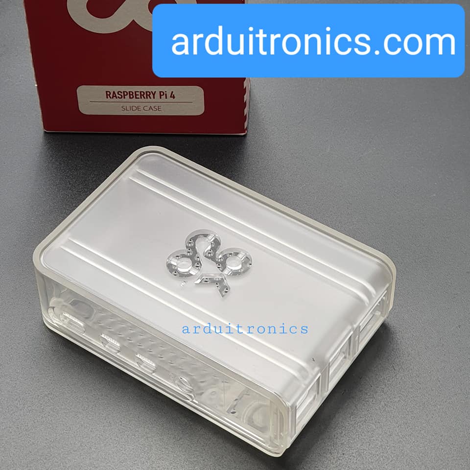 Official Case for Raspberry Pi 4ฺB Transparent - แบบฝาเลื่อน (สีใส)