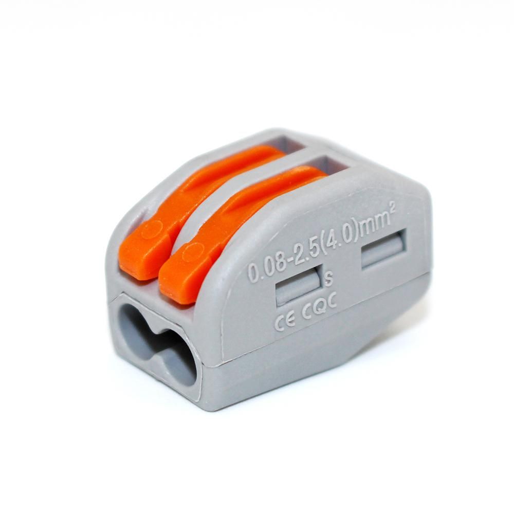 Terminal ต่อสายไฟแบบเร็ว 2 จุด Wire Connector Quick Terminal 0.75-4 Square Slitter PCT-212