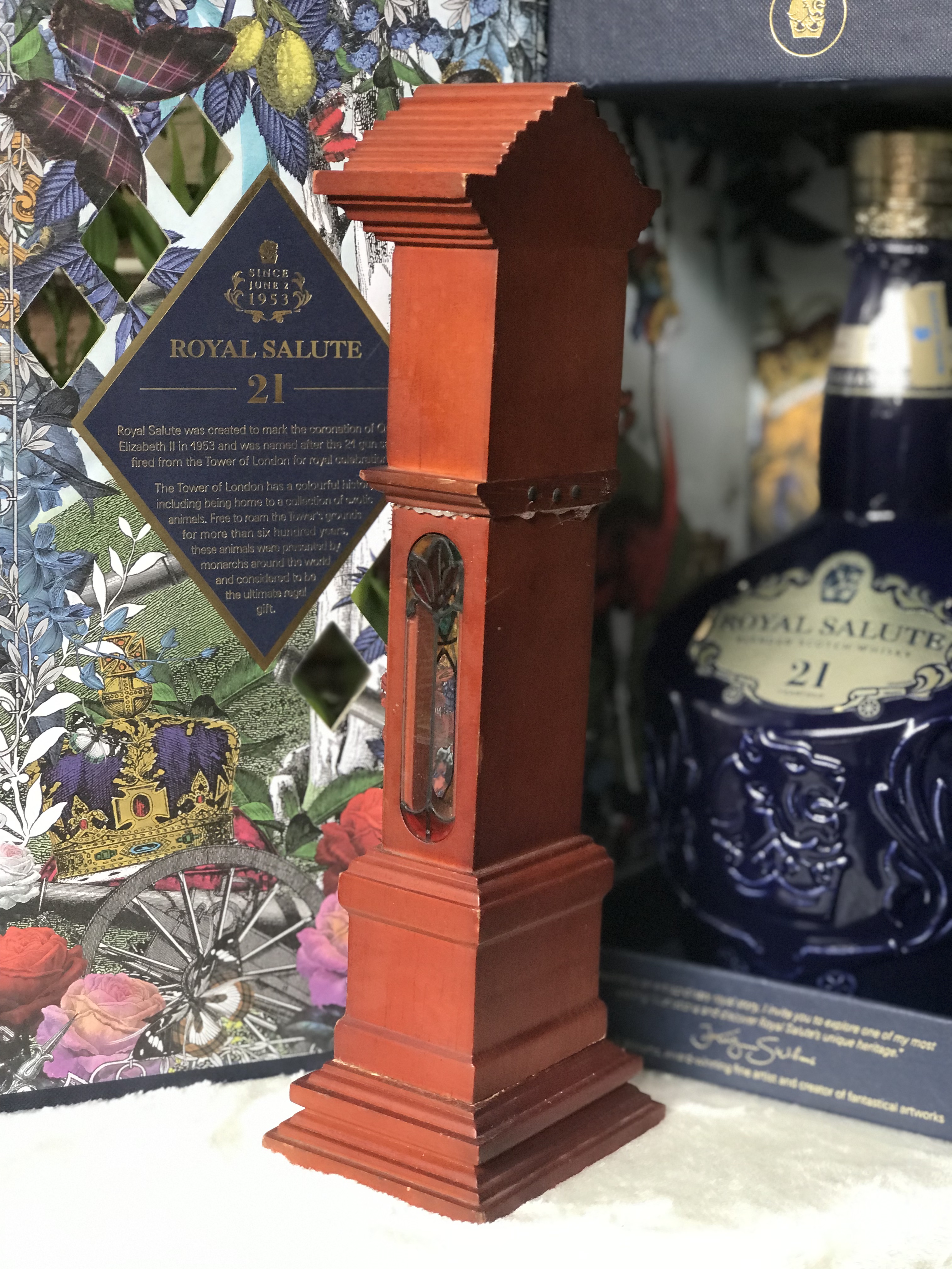 Antique Table Clock นาฬิกาใช้ได้ปกติ โมเดลนาฬิกาตั้งพื้นโบราณโครงไม้จริง โมเดลนาฬิกาลูกตุ้ม แบบจำลองนาฬิกาตั้งพื้นโบราณ