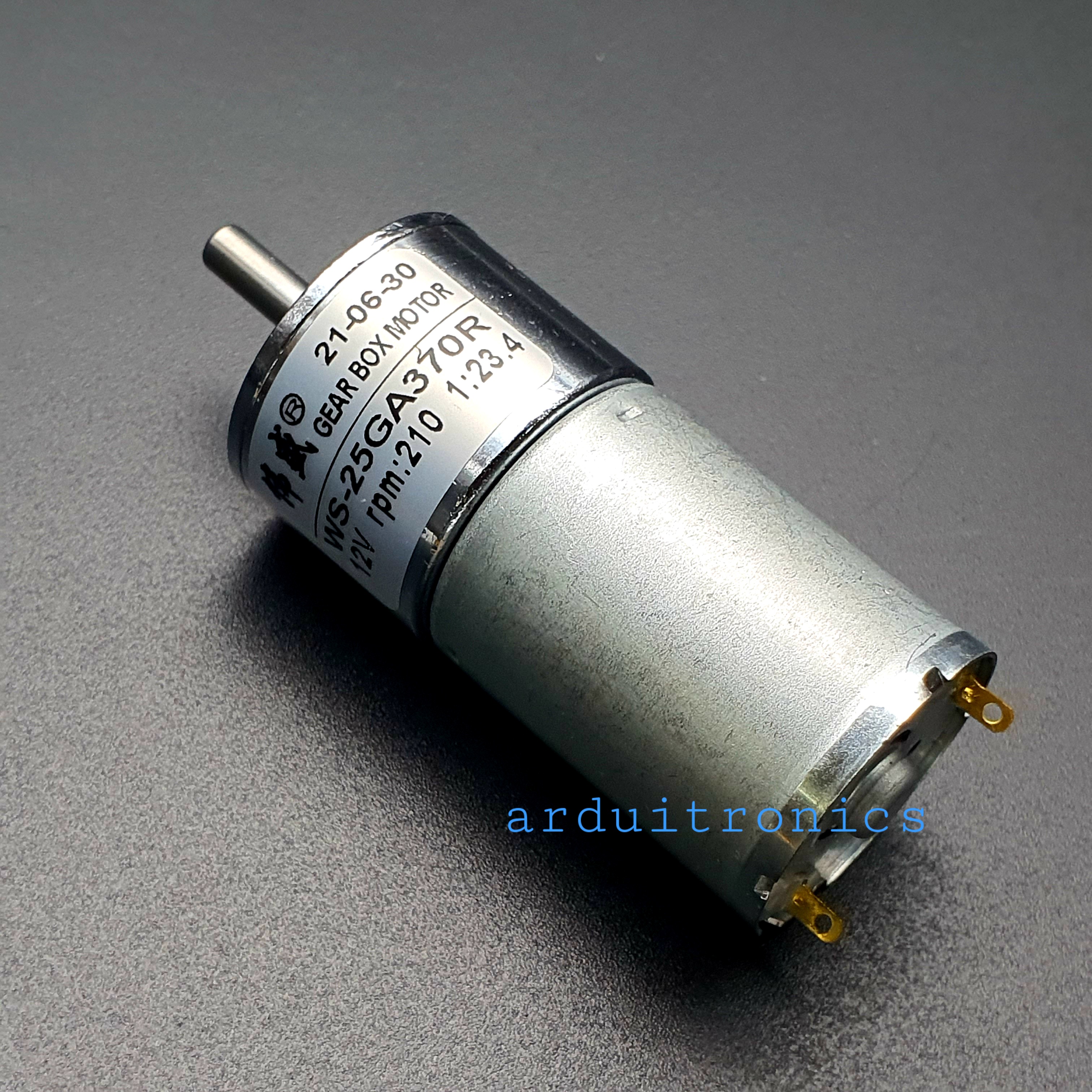 DC Motor Model 25GA370R มอเตอร์เกียร์ แกนกลาง รุ่น25 DC 12V:210RPM 25GA370R-12V-210