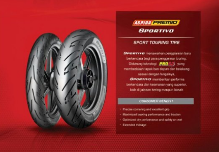ยางนอก Aspira Premio รุ่น Sportivo สำหรับ Yamaha Nmax 155