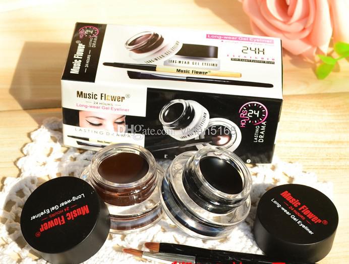 Music flower 24H Lasting Waterproof Eyebrow and Eyeliner Cream มิวสิคฟลาวเวอร์ เขียนคิ้ว + มาสคาร่า กันน้ำ 24 ชม.