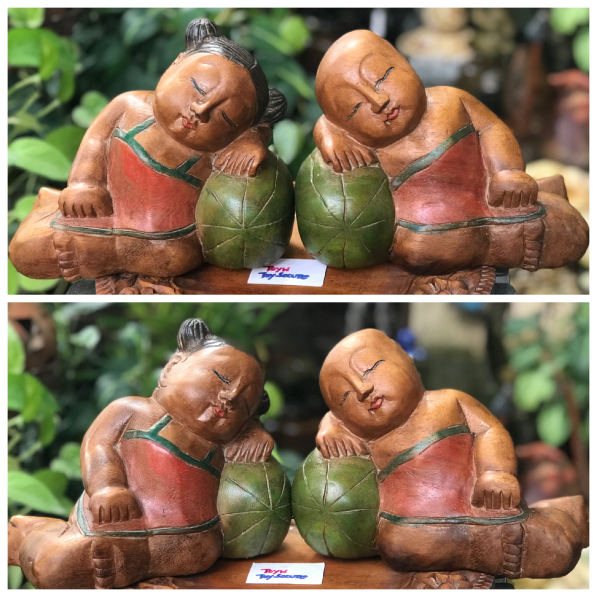 เริ่มต้น 650 บาท ตุ๊กตาไม้แกะสลักรูปเด็กผู้หญิงและเด็กผู้ชายนอนหลับ Wooden Vintage Handmade Hand Carved สำหรับตกแต่งบ้าน ตั้งโชว์ 1.เด็กกอดกันหลับ ขนาดกว้าง 4 นิ้ว ยาว 13 นิ้ว สูง 6.5 นิ้ว 2.เด็กหลับนอนหนุนแตง เด็กผู้หญิง ขนาดกว้าง 4.5 นิ้ว ยาว 8.5 นิ้ว ส