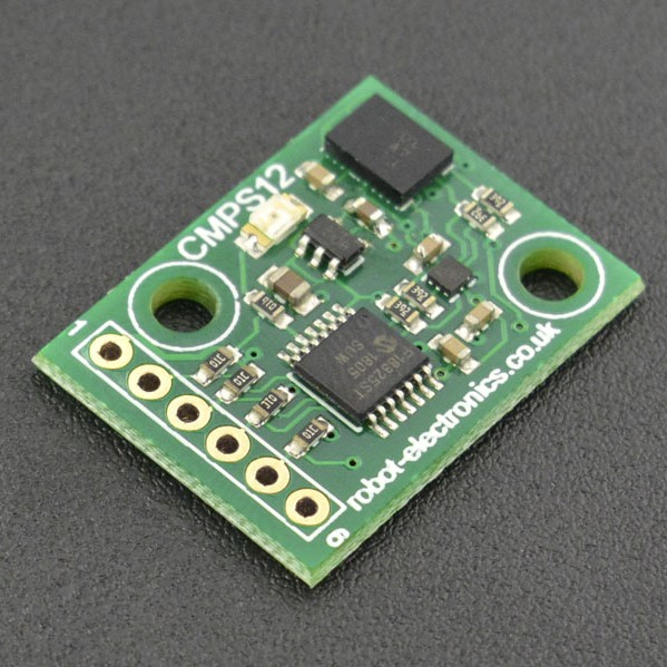 Tilt Compensated Magnetic Compass (CMPS12) - BNO055 (ของแท้จาก DFrobot)+Pin header