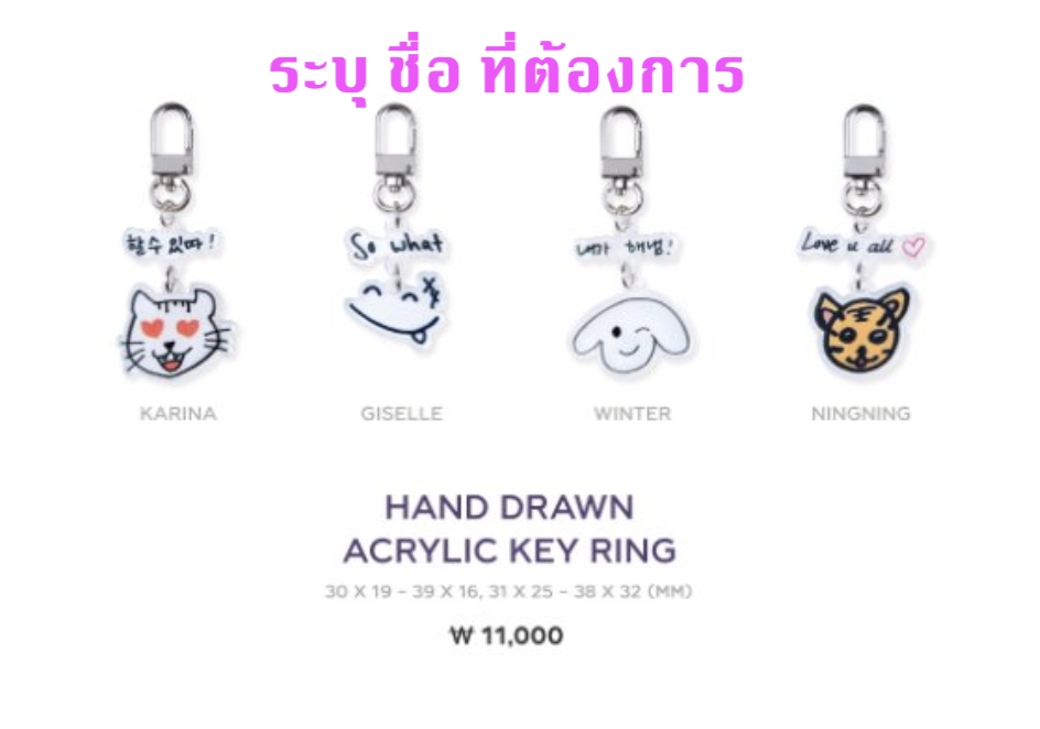 aespa -2022 aespa FAN MEETING “MY SYNK. aespa” OFFICIAL MD 2 - Acrylic Keyring ระบุชื่อ - ส่งเครืองบิน