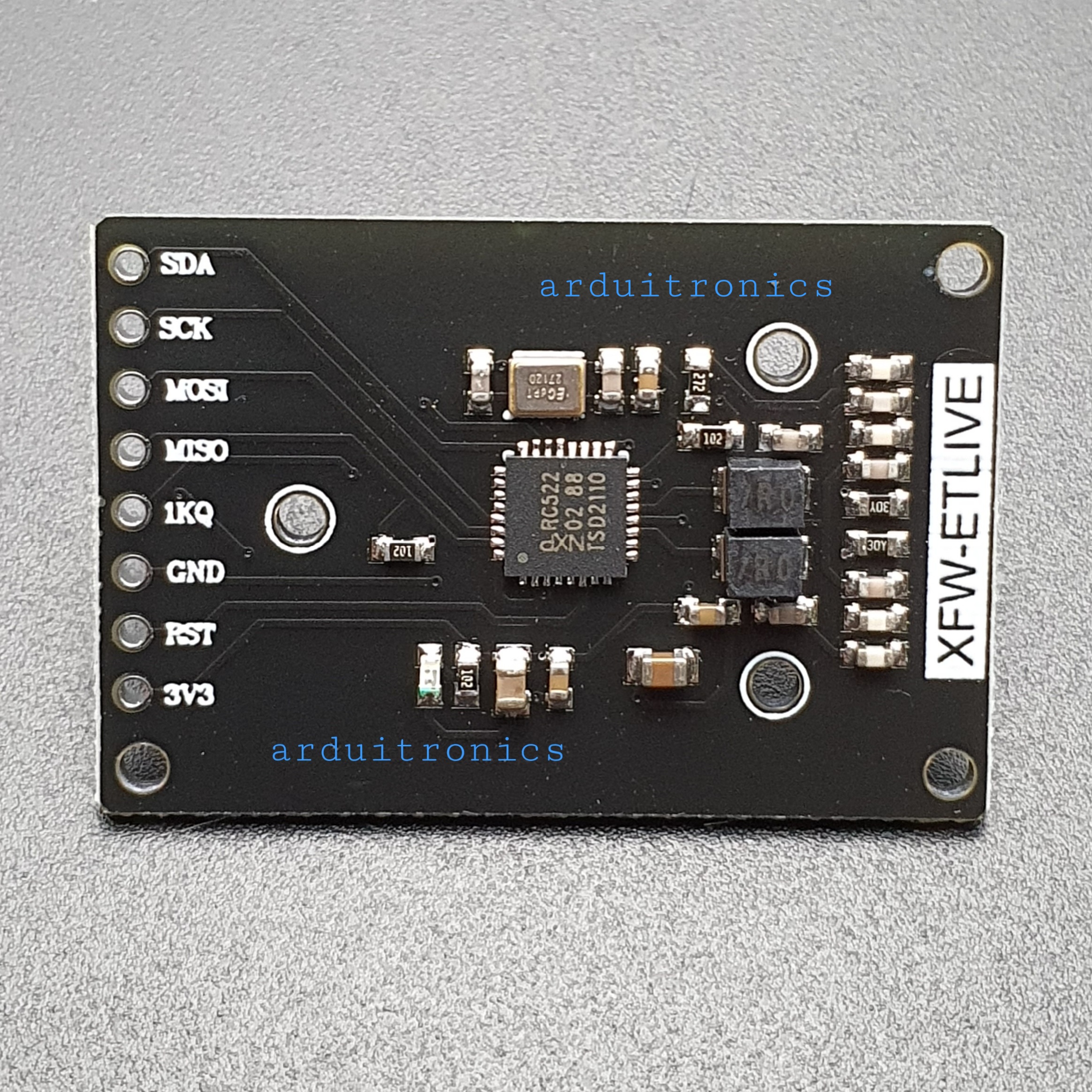 โมดูลอ่านบัตร RFID 13.56mhz ขนาดเล็ก RFID RC522 Module Card Reader พร้อมการ์ดและ Tag PCB สีดำ