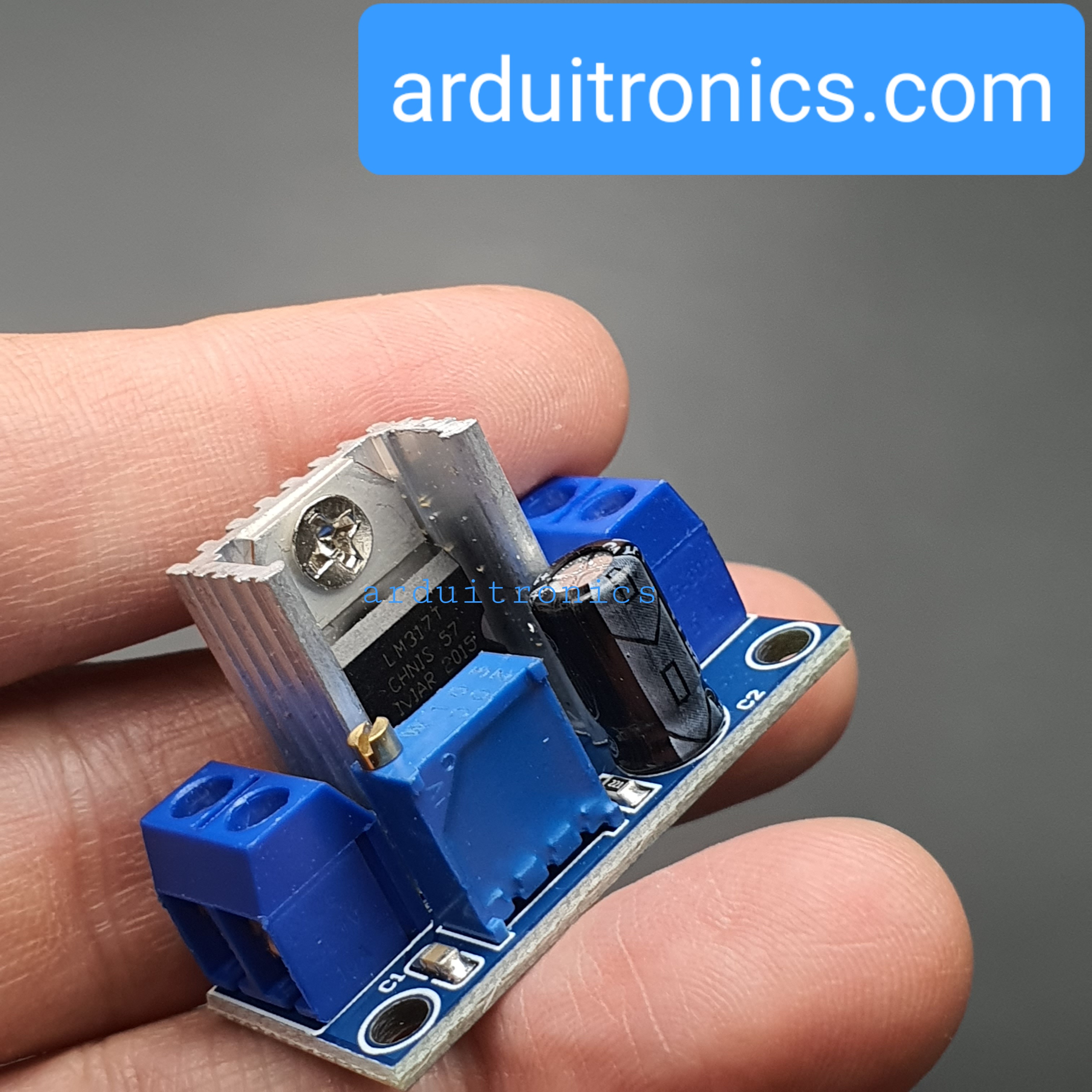 โมดูล LM317 Step Down แปลงไฟจาก 4.2-40V เป็น 1.2-37V กระแสสูงสุด 2.2A