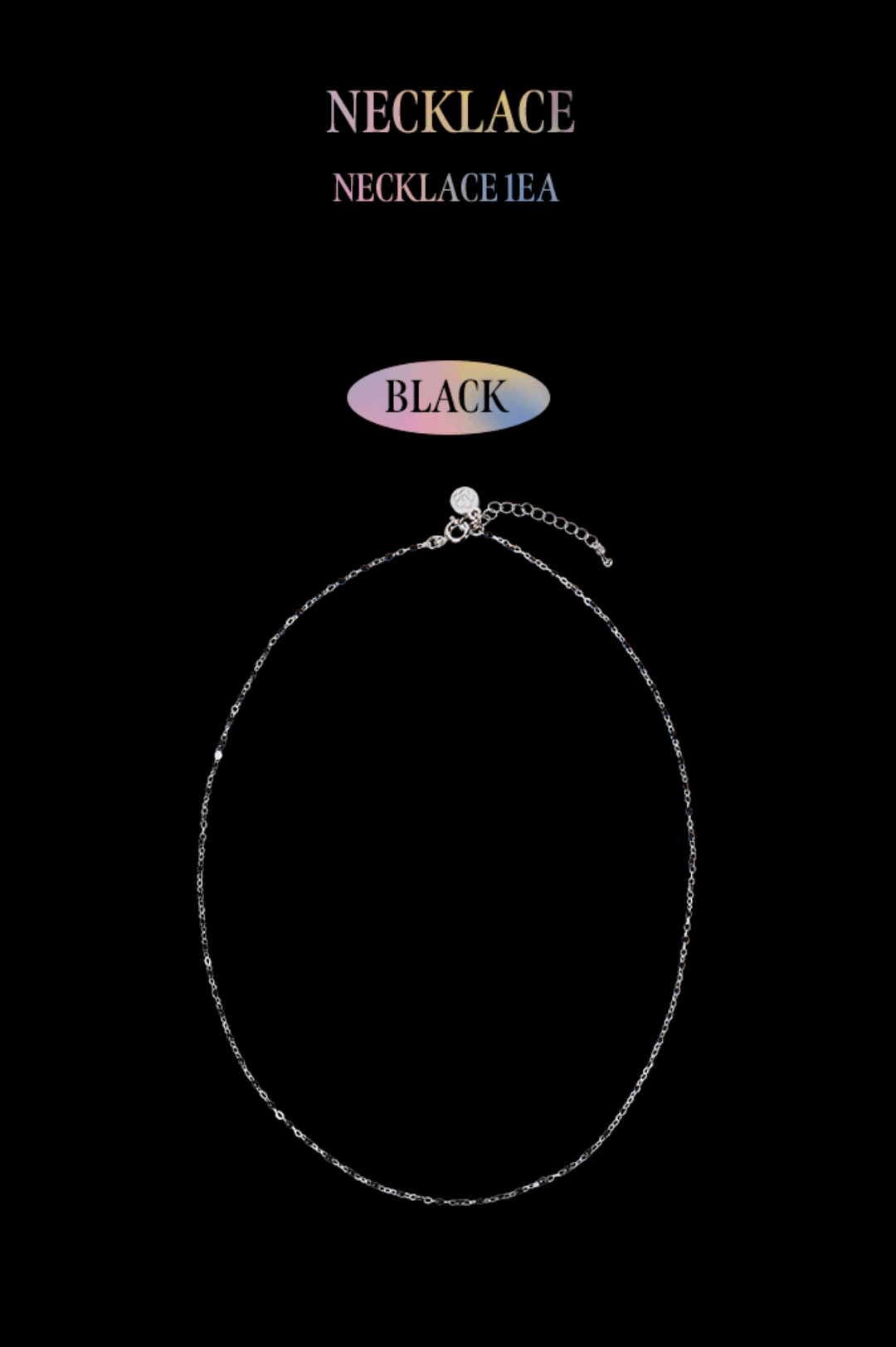 BLACKPINK -JISOO FIRST SINGLE ALBUM [ME] -ของสะสม JISOO NECKLACE สี ดำ