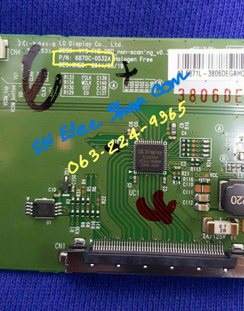 T-CON LG รุ่น 43LF540T-TB.BTMYLJV