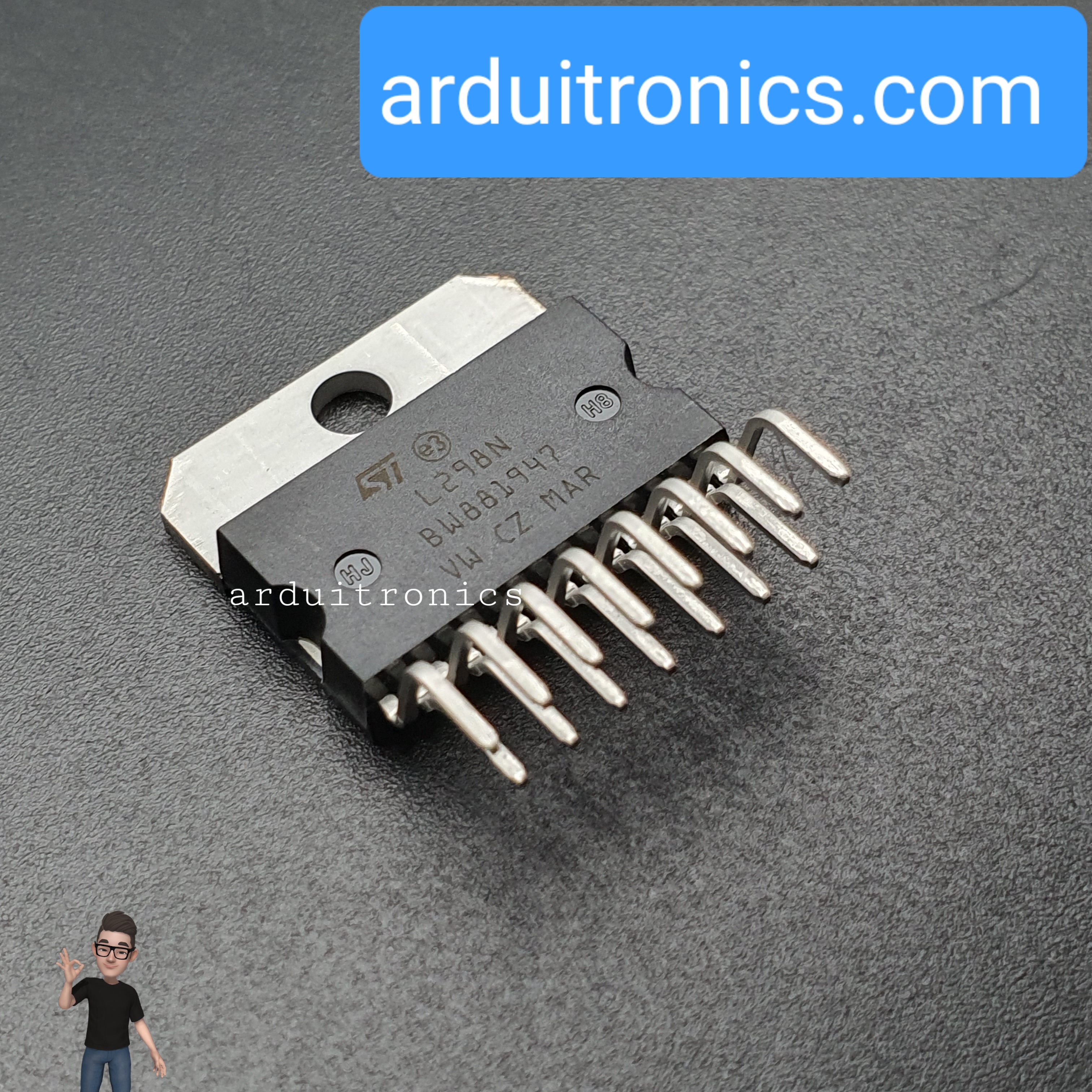 L298N ไอซีชับมอเตอร์ L298N Full-Bridge Dual Motor Driver L298 IC (15-Pin)