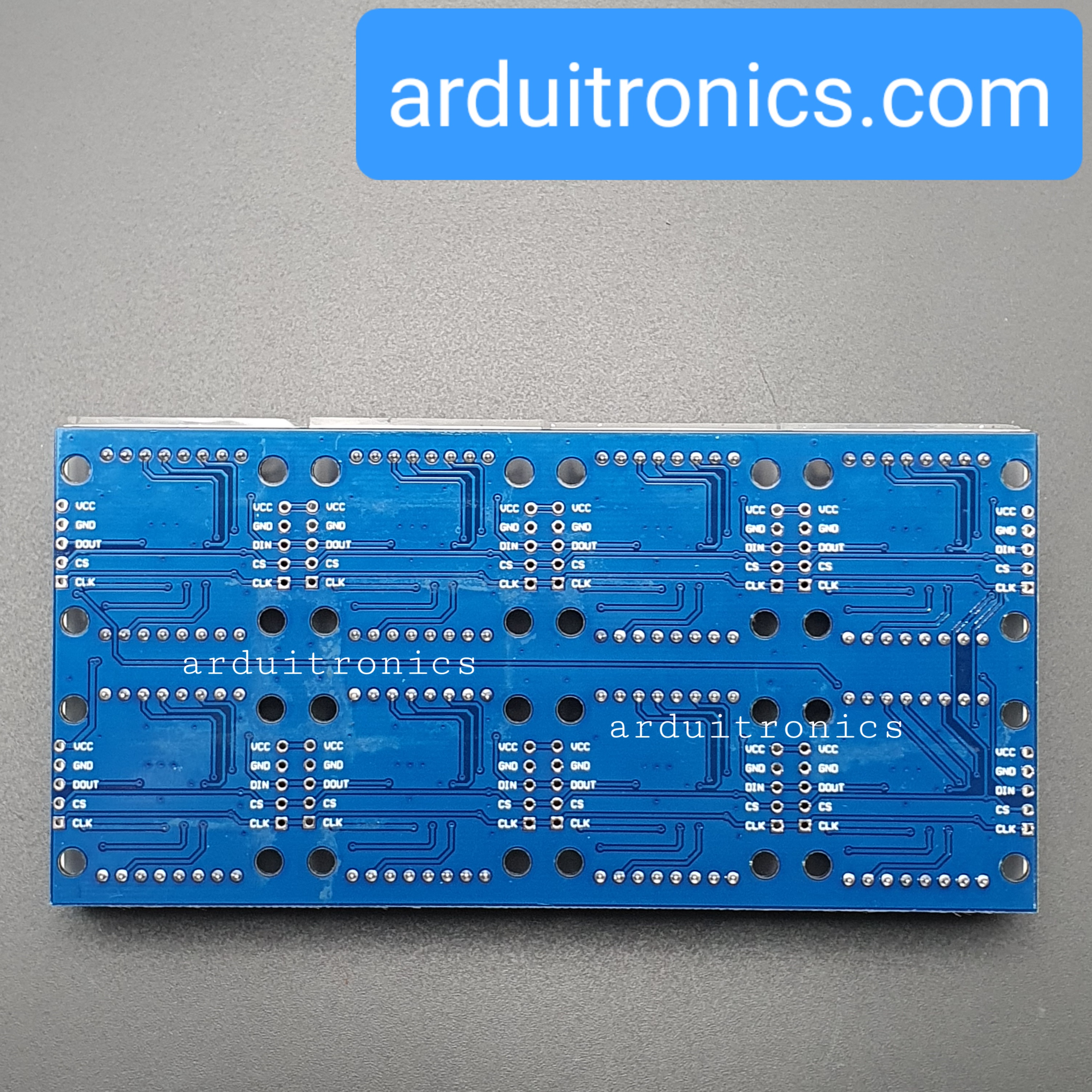 [สีแดง] LED Matrix Driver MAX7219 IC Driver Module + LED Dot Matrix 8x8 ขนาด 32mm x 32mm 8 ชุด (2 x 4)