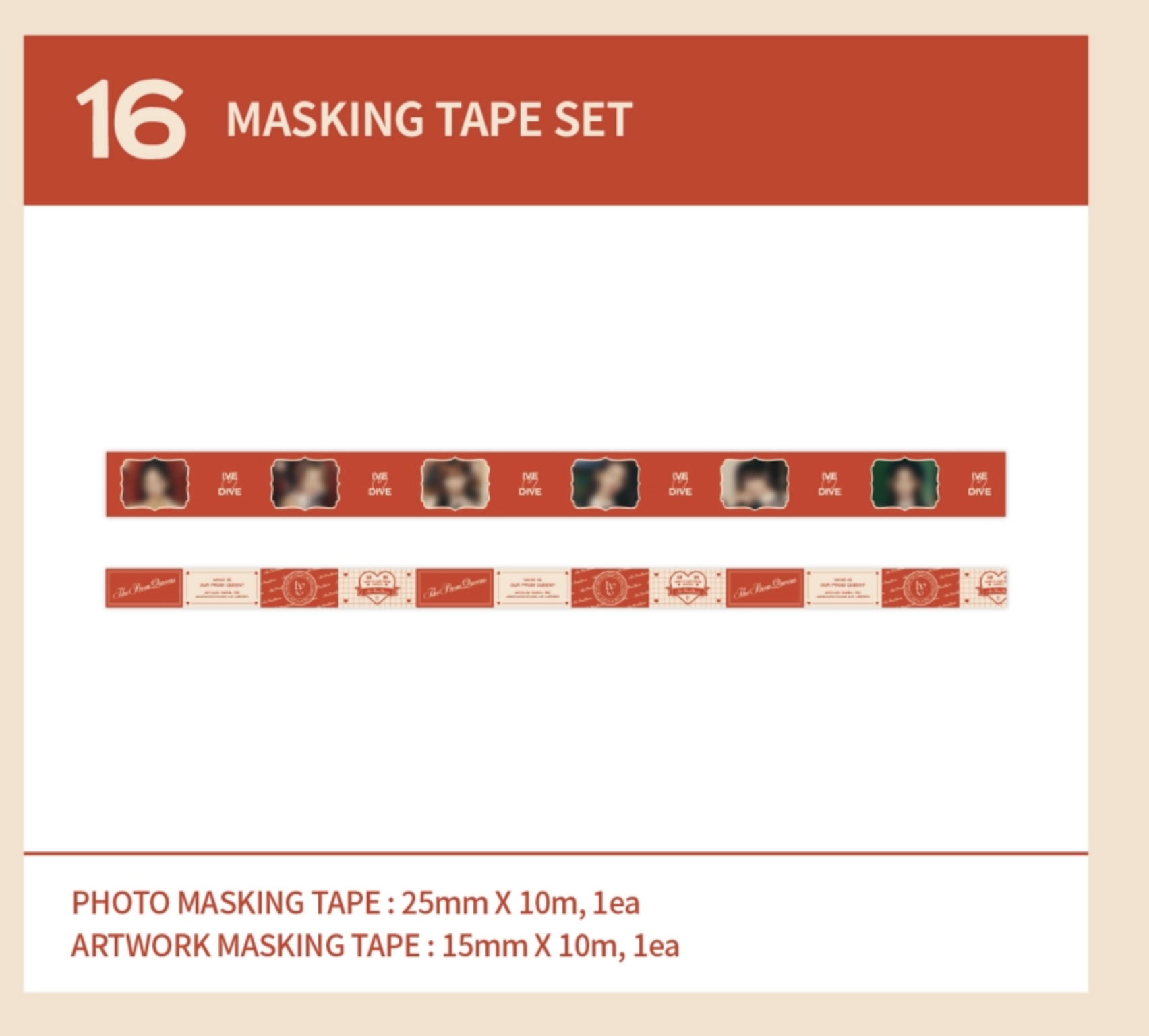 IVE - IVE THE FIRST FAN CONCERT The Prom Queens ของ สะสม - Masking tape set